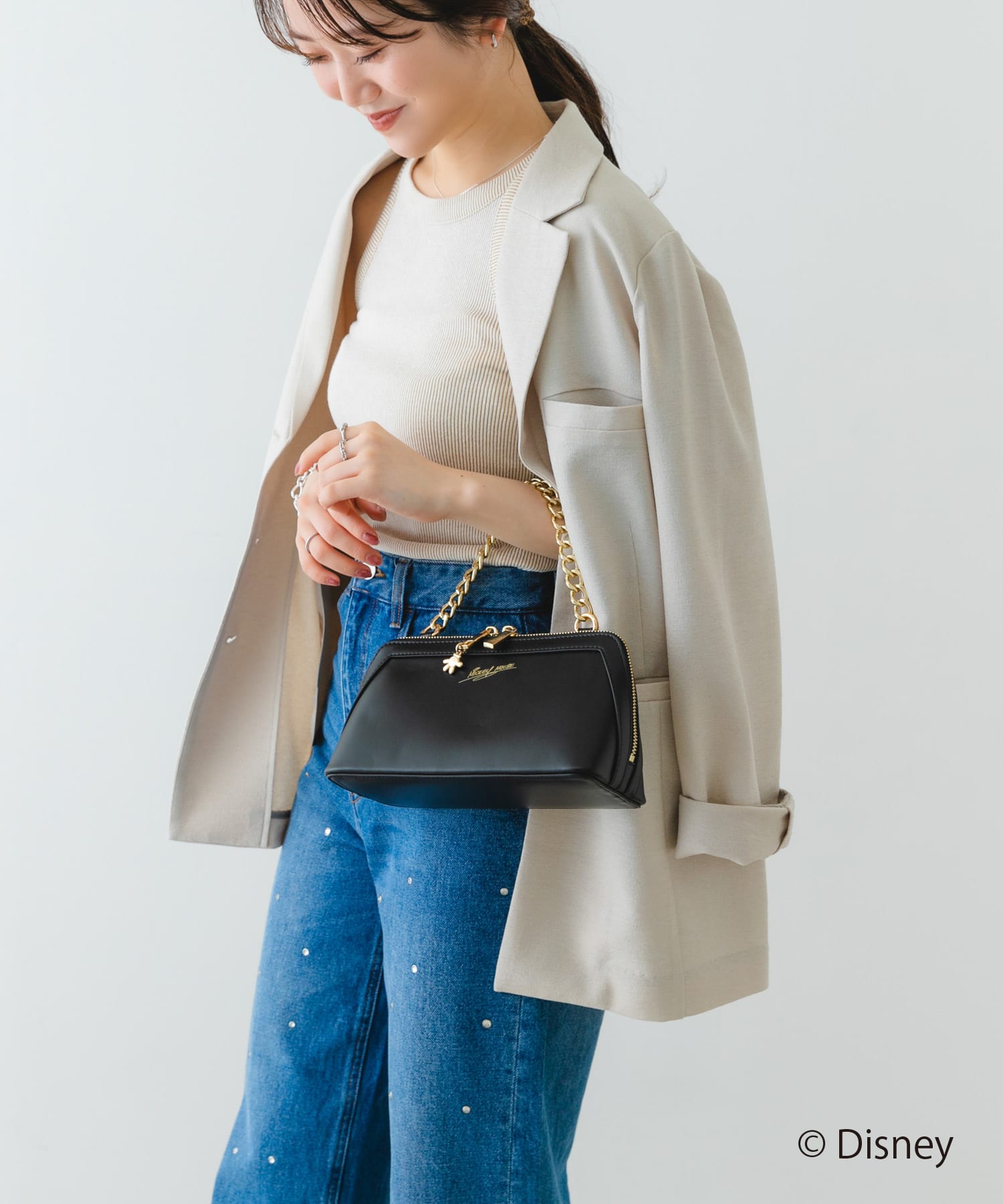 ディズニーコレクションお財布ショルダー BLACK one