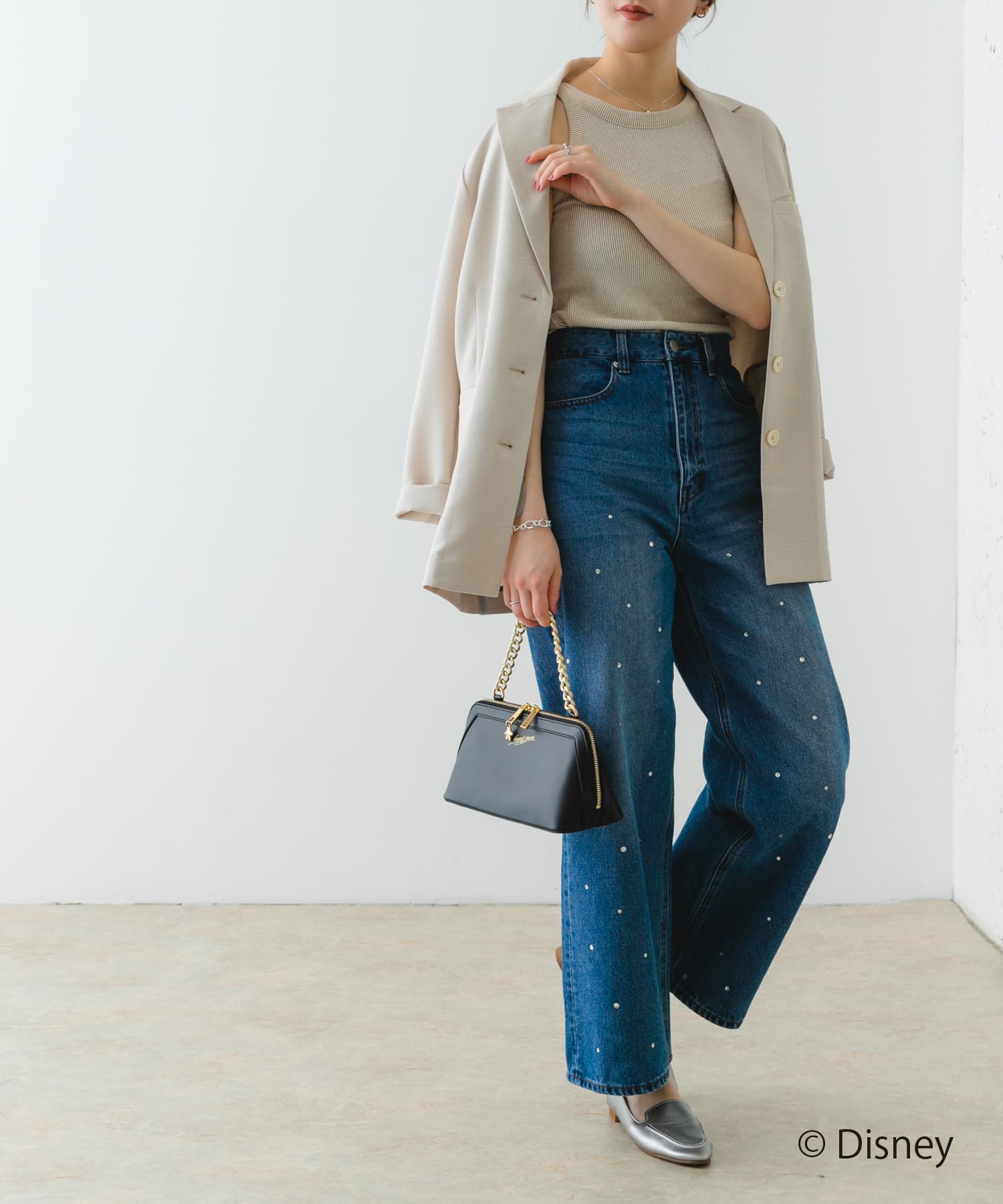 ディズニーコレクションお財布ショルダー BLACK one