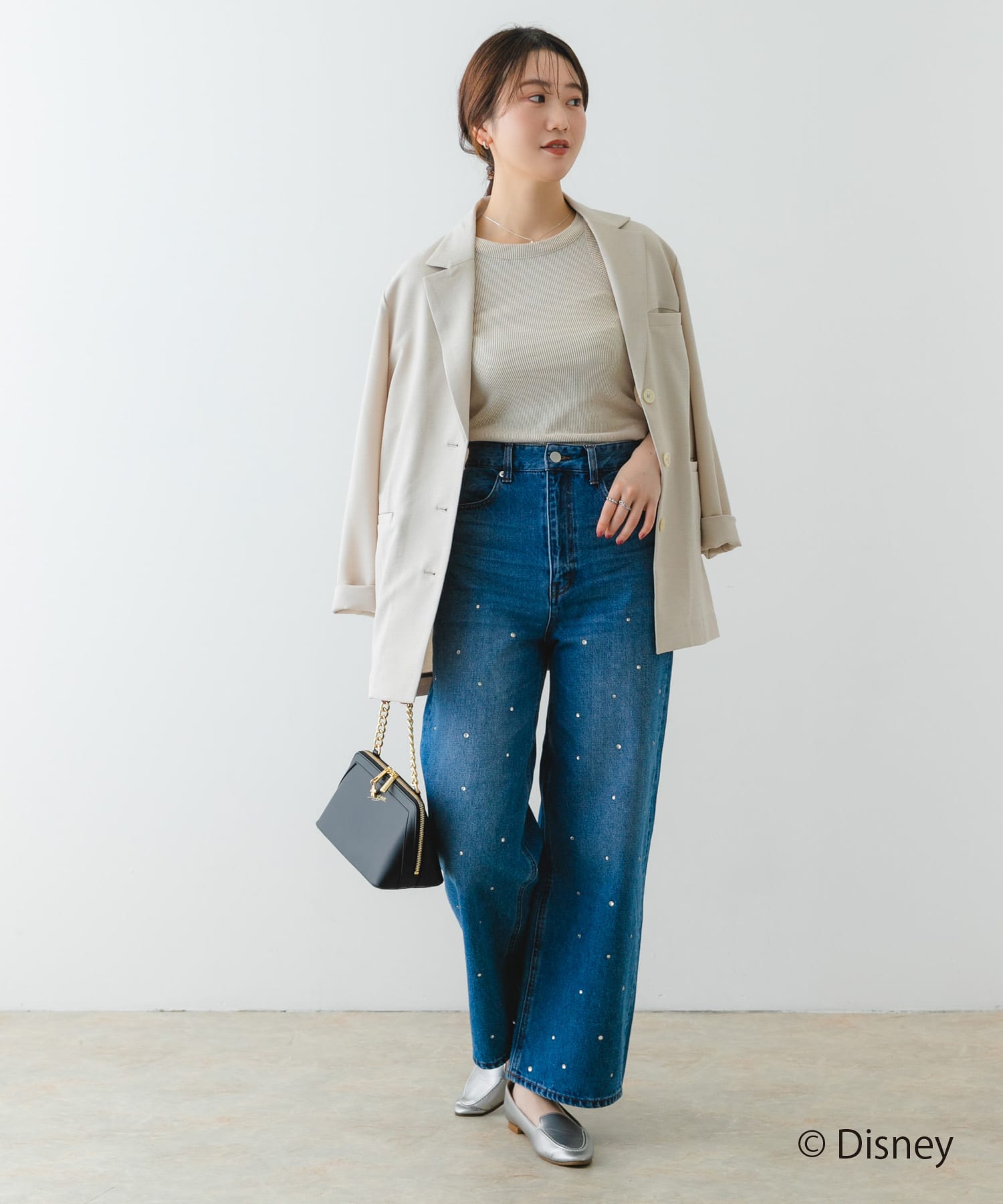 ディズニーコレクションお財布ショルダー BLACK one