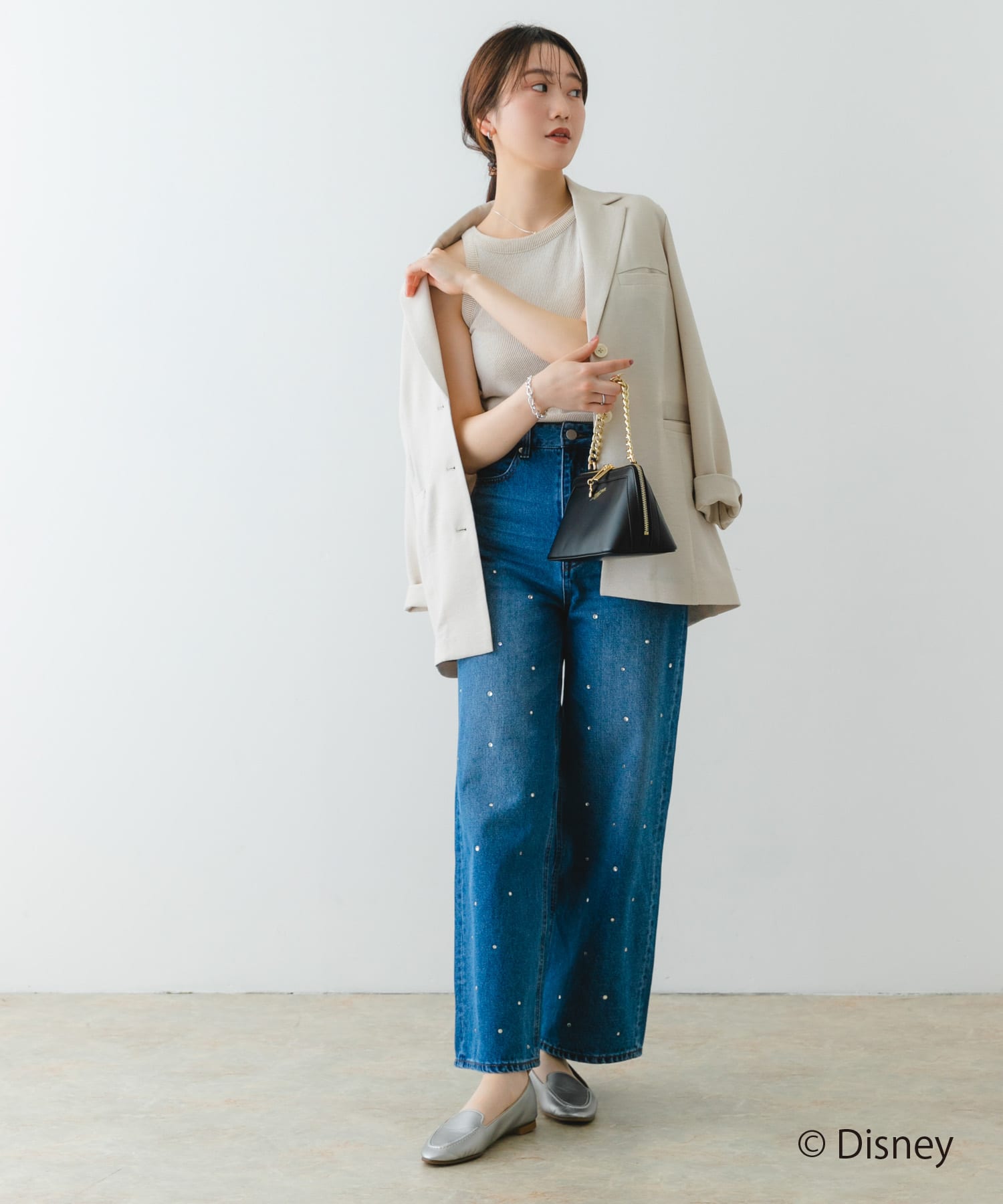 ディズニーコレクションお財布ショルダー BLACK one