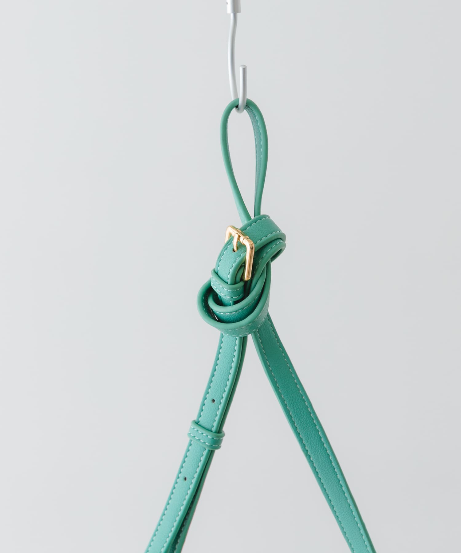 タッセル付ステッチショルダーバッグ MINT one