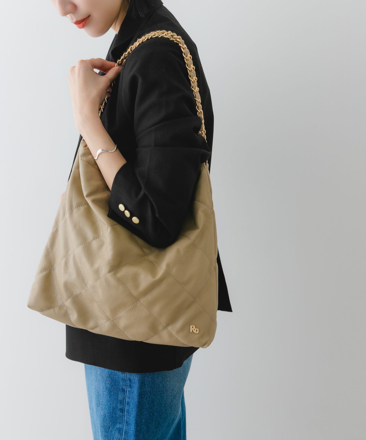 キルトチェーンバッグ BEIGE one
