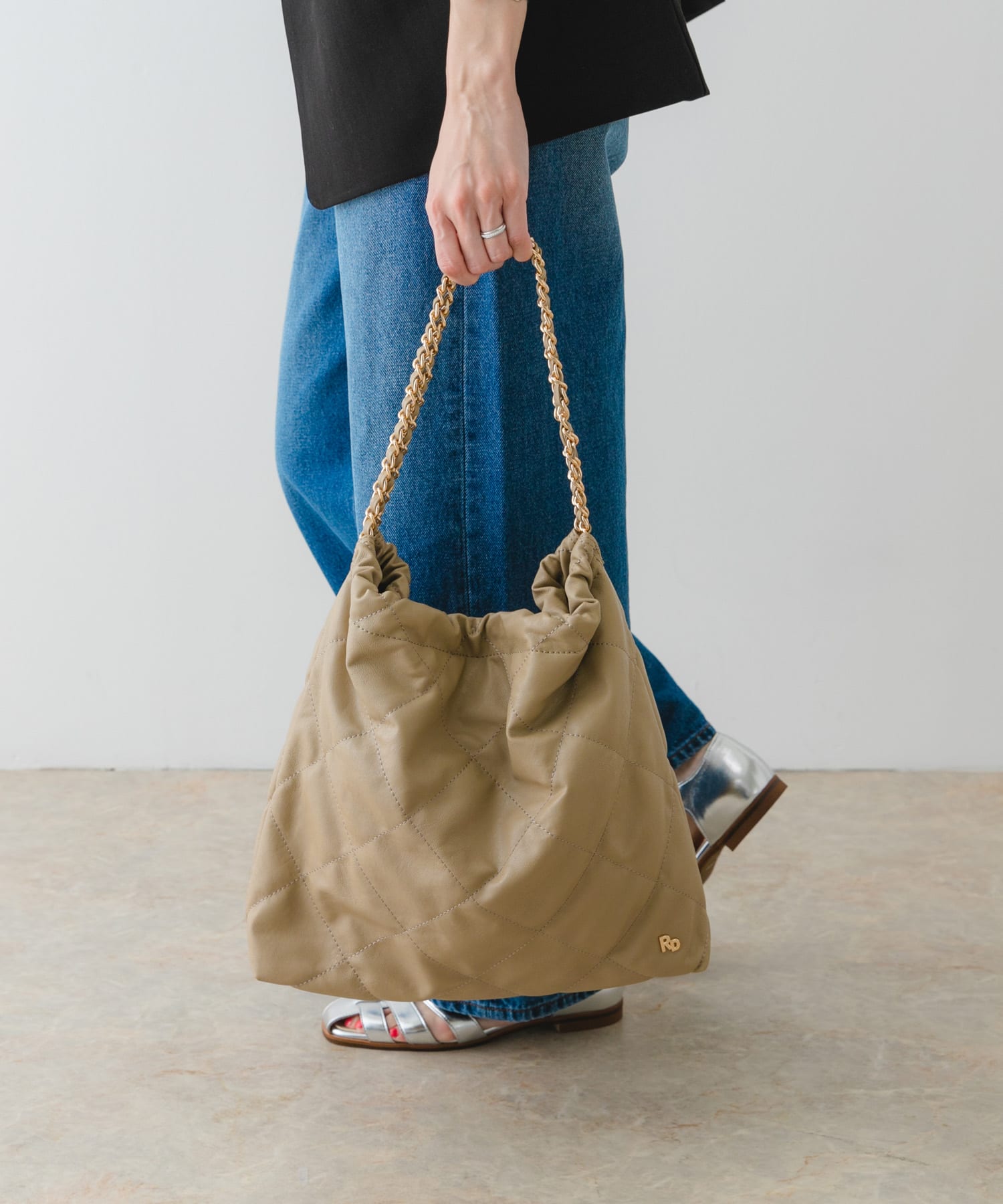 キルトチェーンバッグ BEIGE one