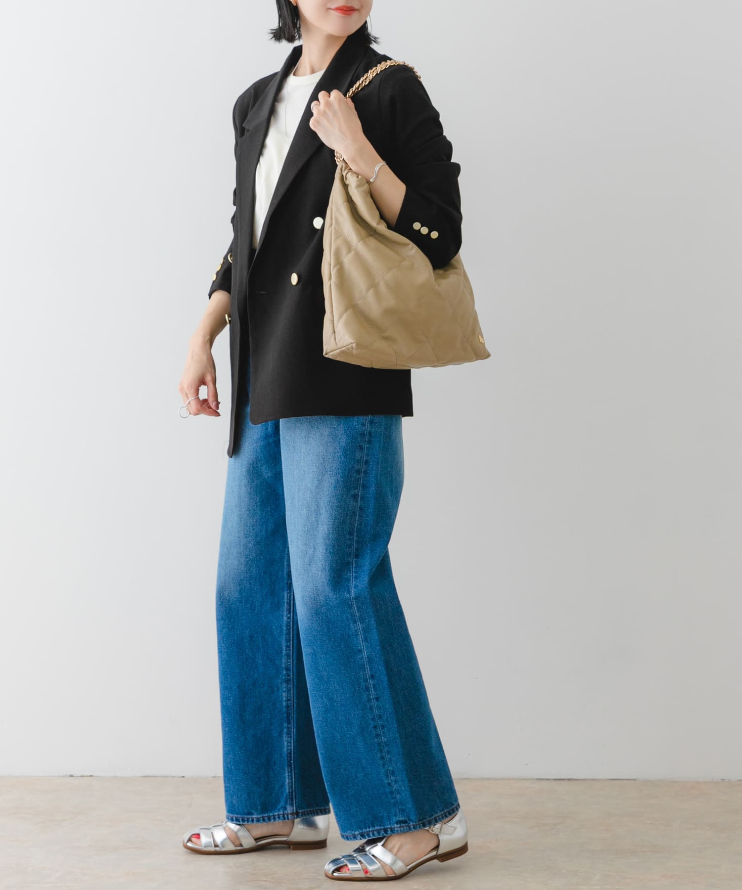 キルトチェーンバッグ BEIGE one