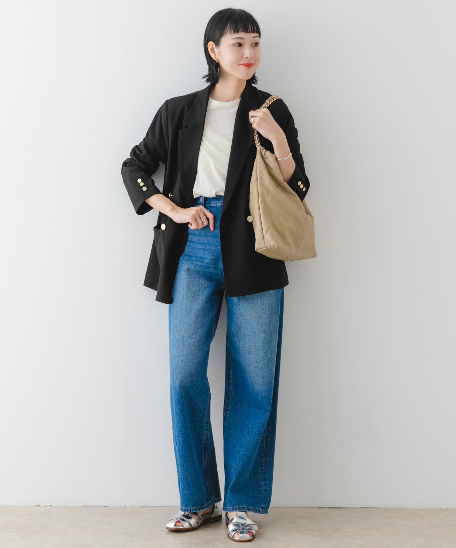 キルトチェーンバッグ BEIGE one