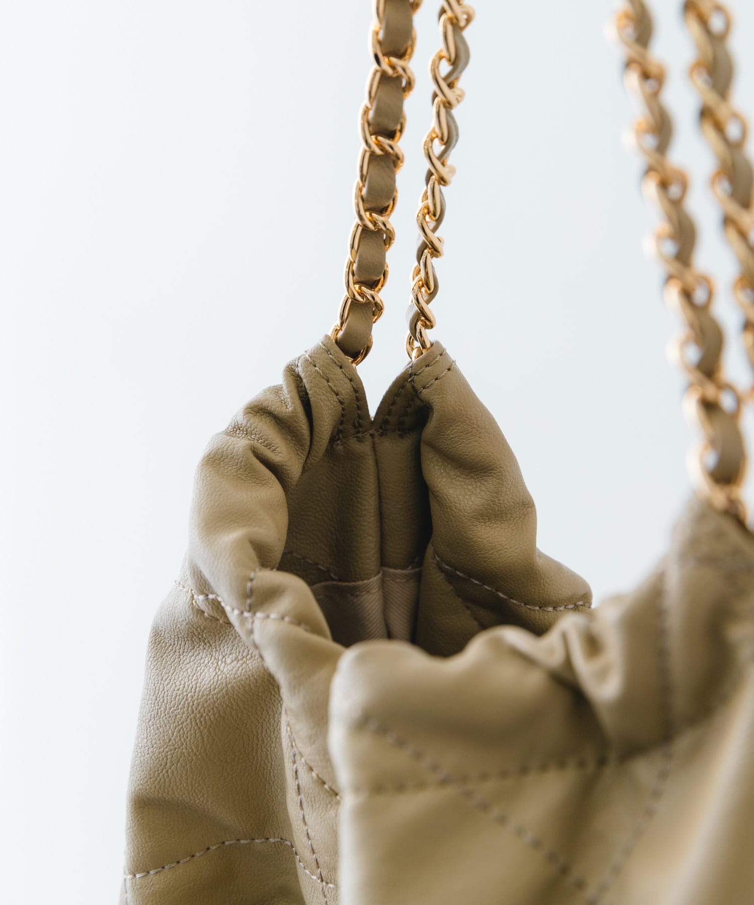 キルトチェーンバッグ BEIGE one