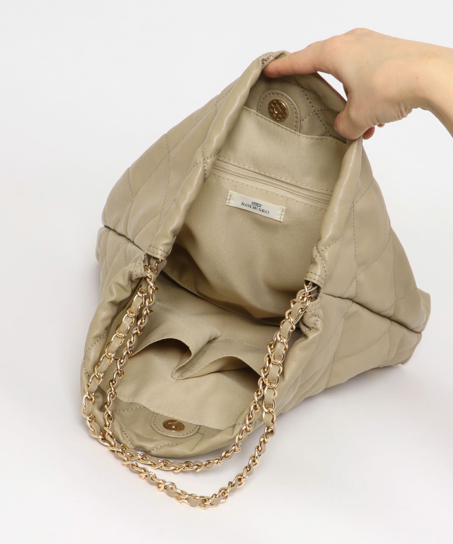 キルトチェーンバッグ BEIGE one