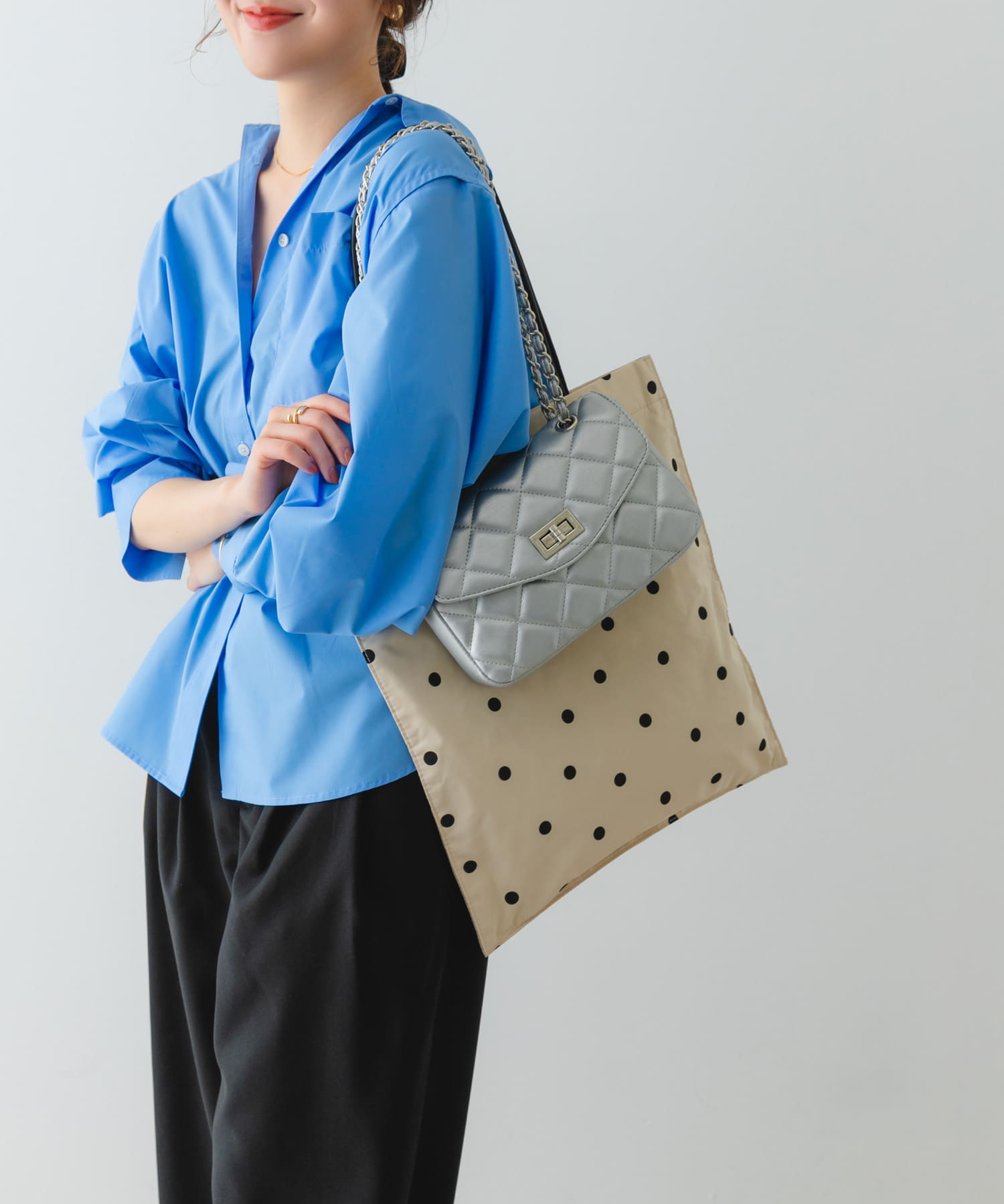 ドット柄サブバッグ OFF WHITE one