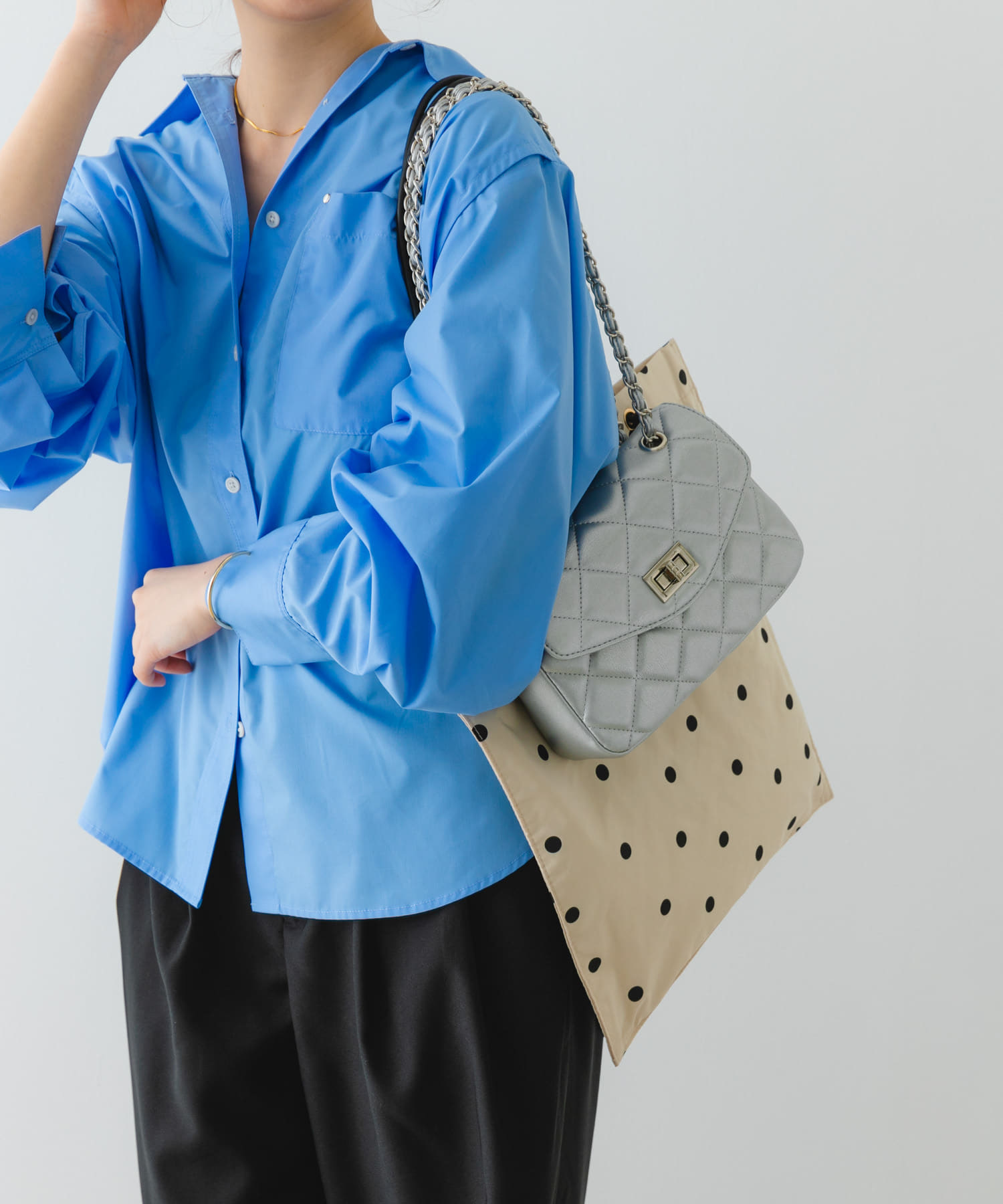 ドット柄サブバッグ OFF WHITE one