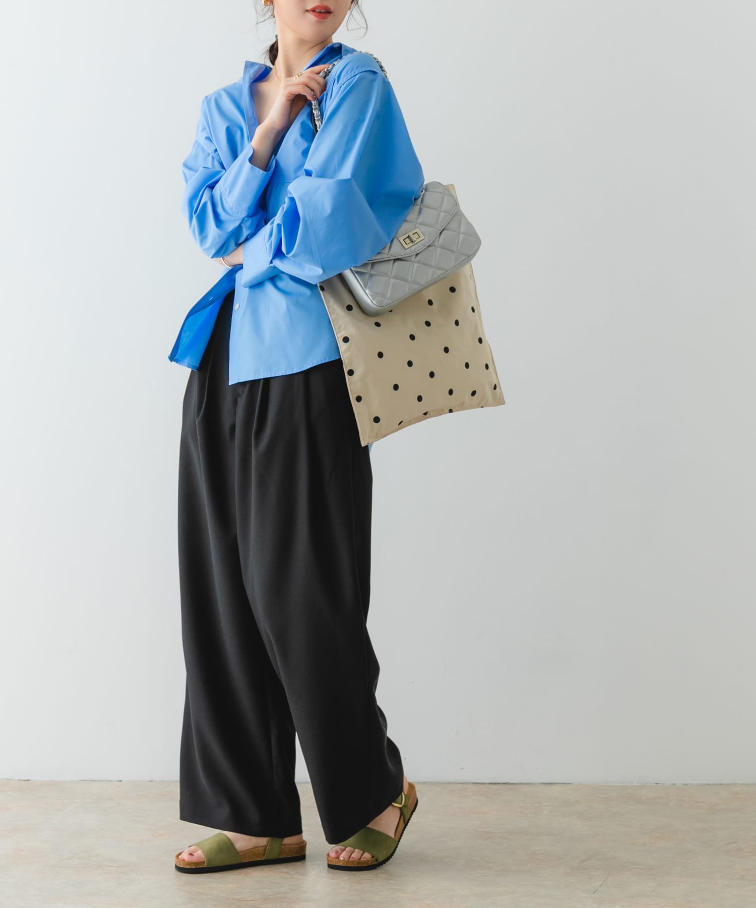 ドット柄サブバッグ OFF WHITE one