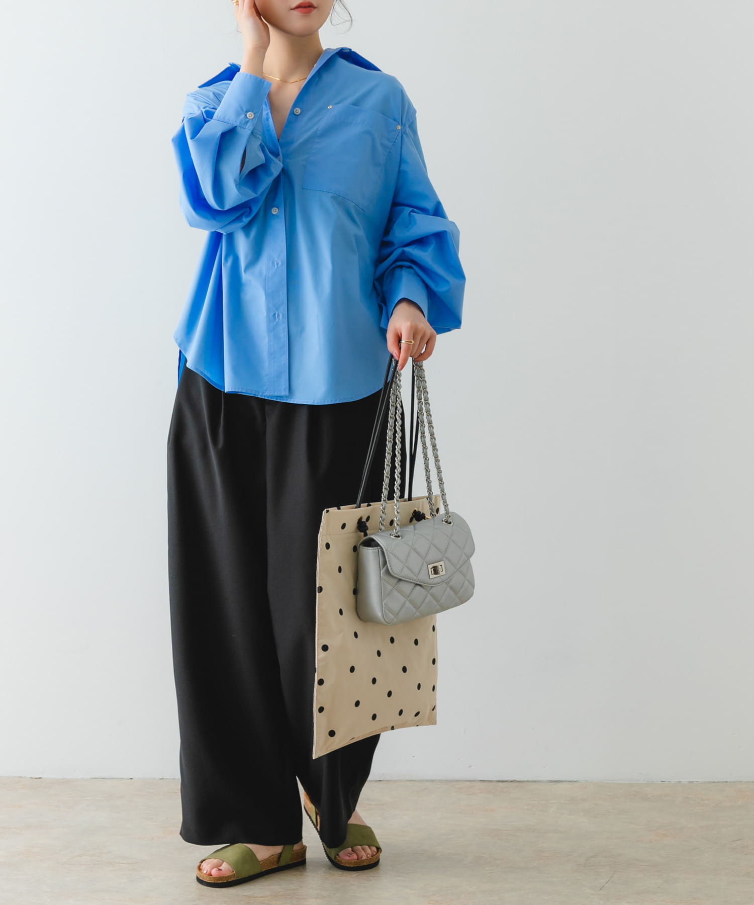 ドット柄サブバッグ OFF WHITE one