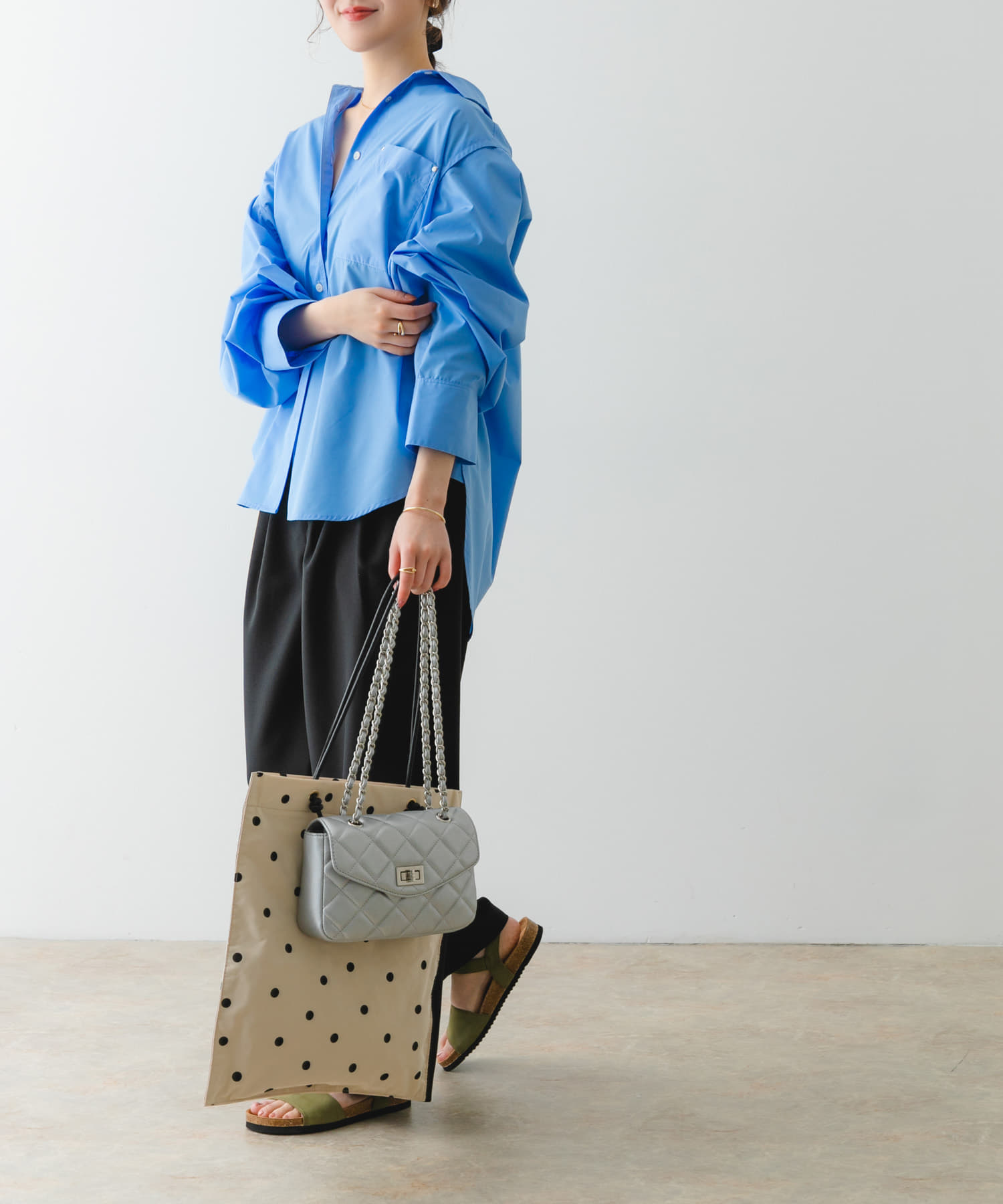 ドット柄サブバッグ OFF WHITE one