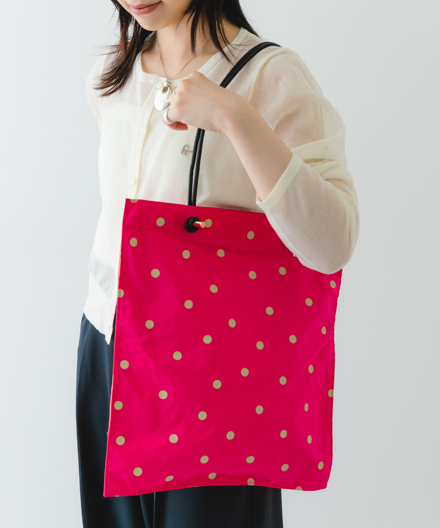 ドット柄サブバッグ MAGENTA one