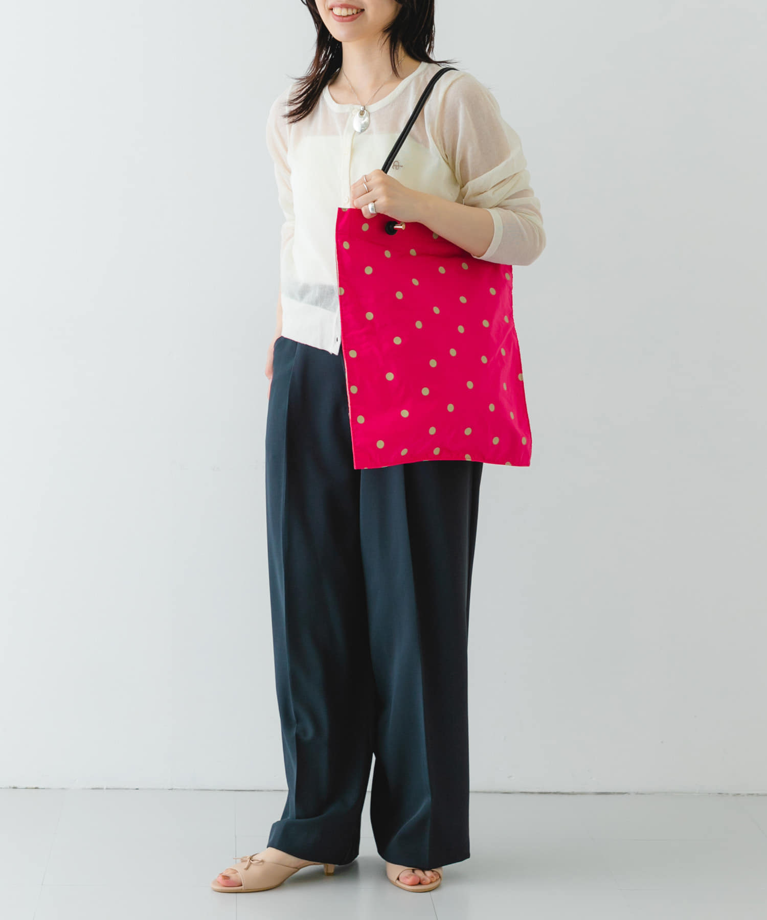 ドット柄サブバッグ MAGENTA one