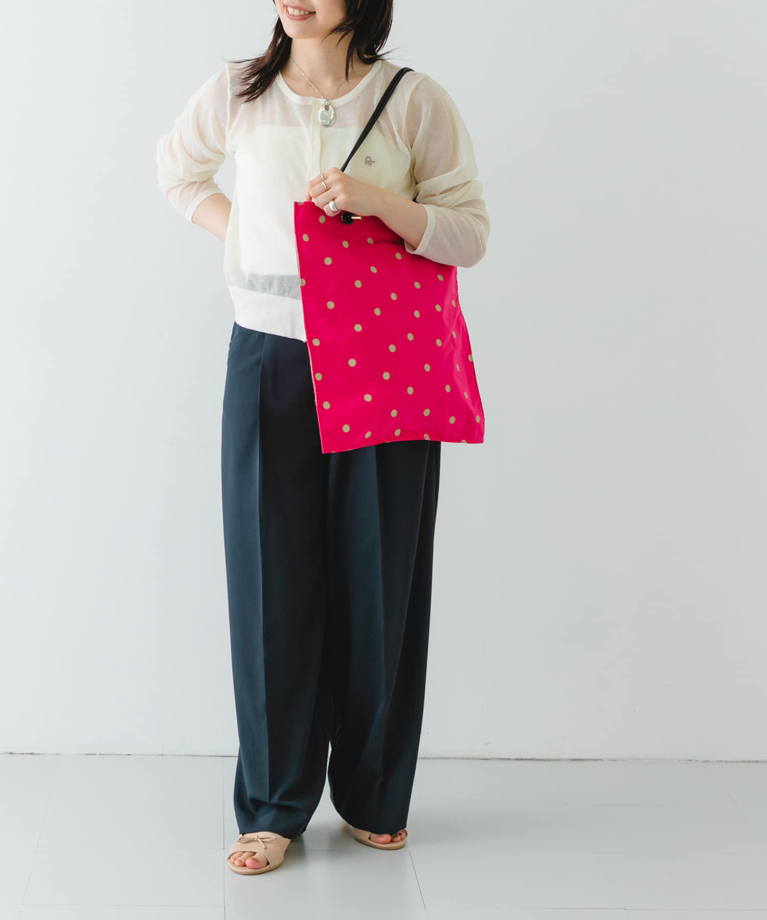 ドット柄サブバッグ MAGENTA one