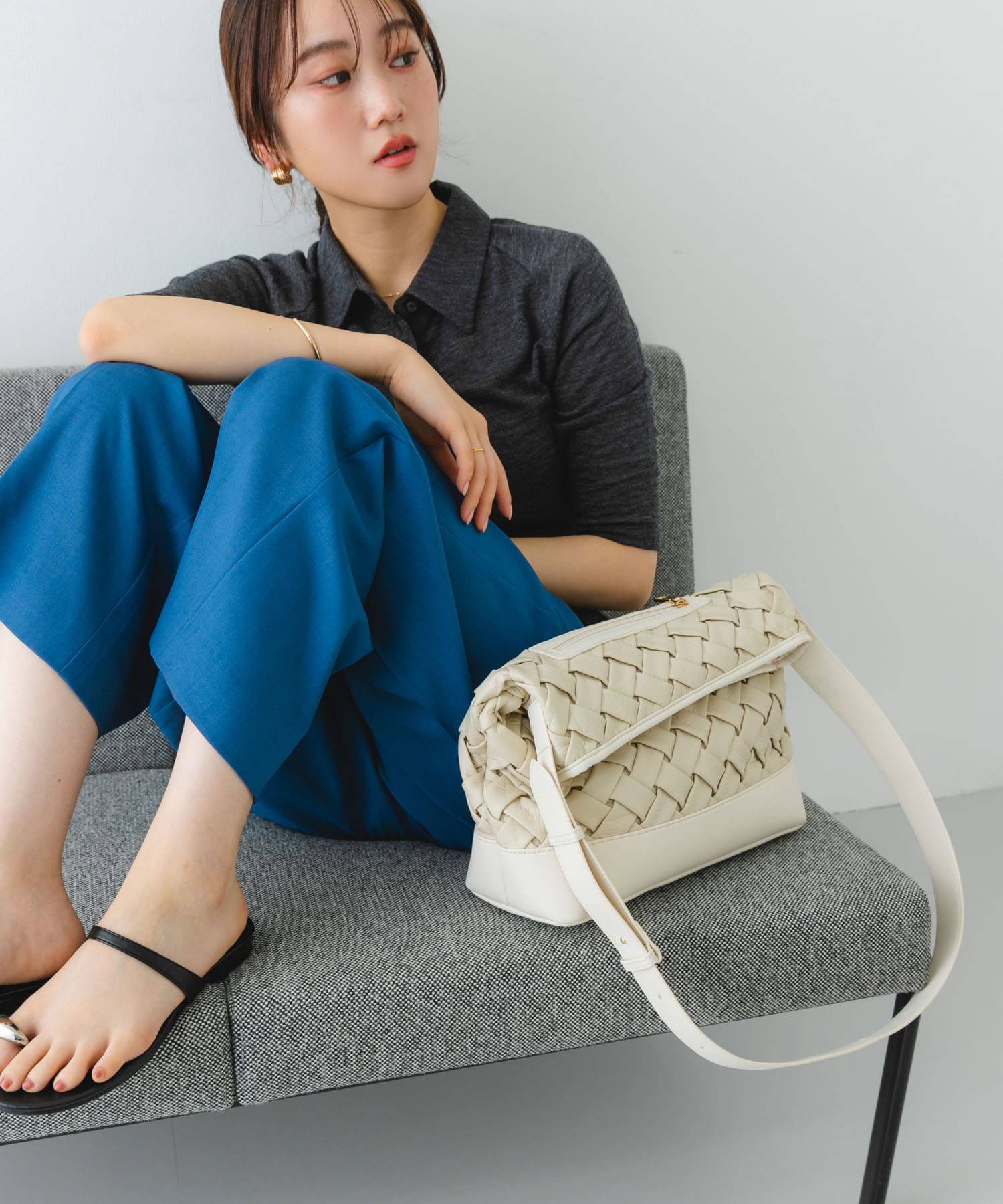 メッシュライクワンハンドルトートバッグ OFF one