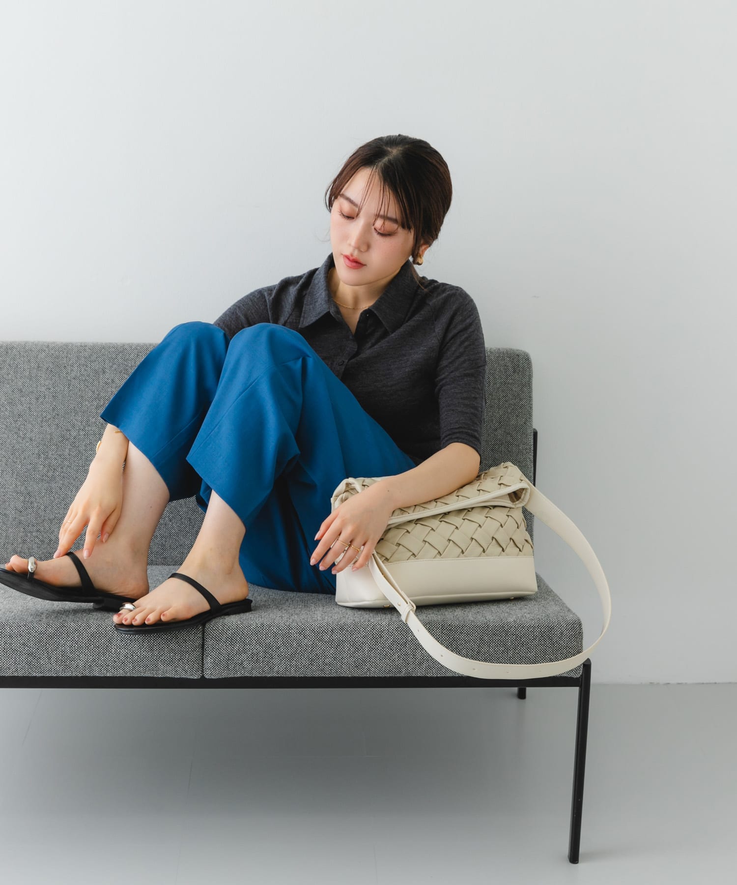 メッシュライクワンハンドルトートバッグ OFF one