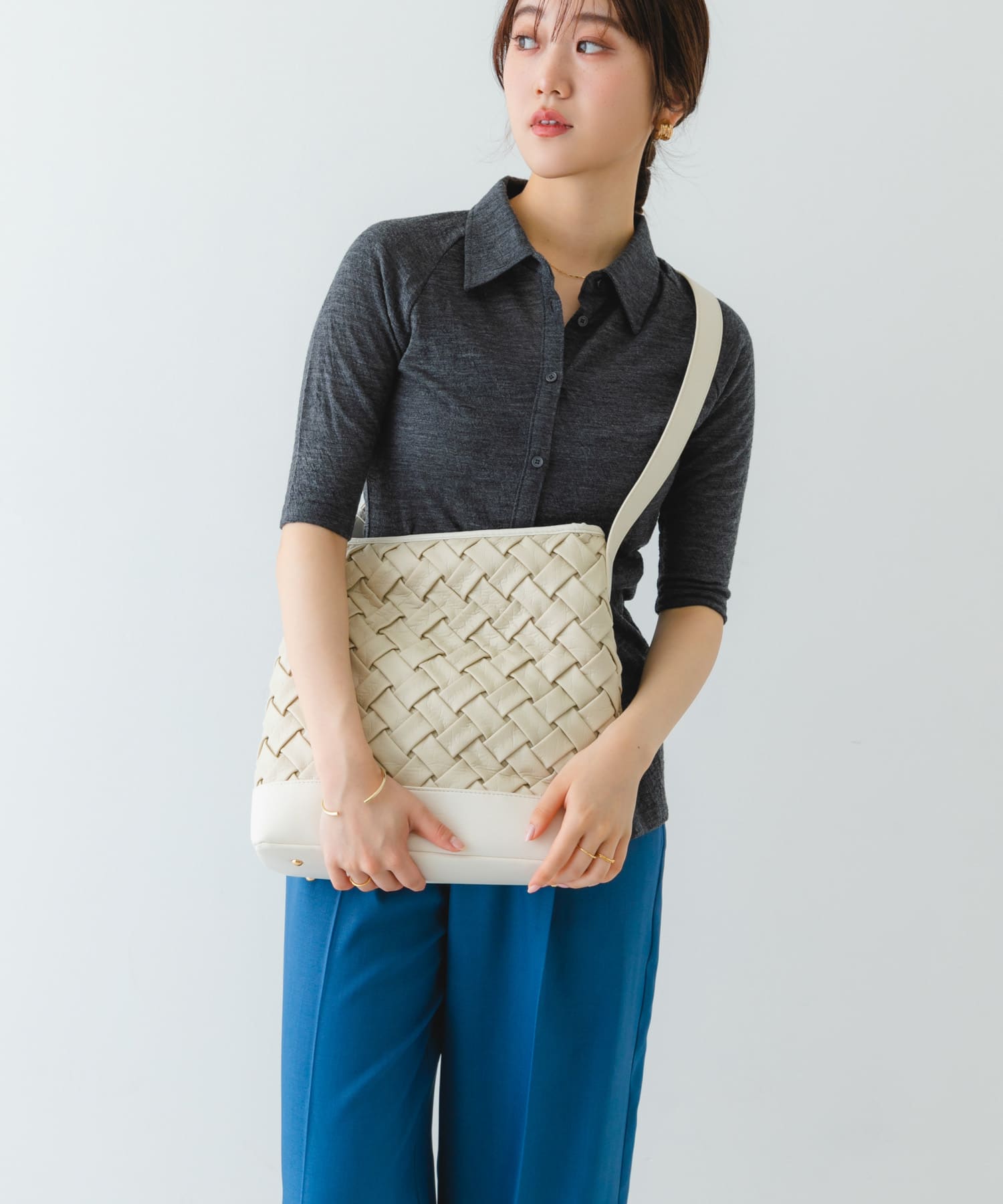 メッシュライクワンハンドルトートバッグ OFF one