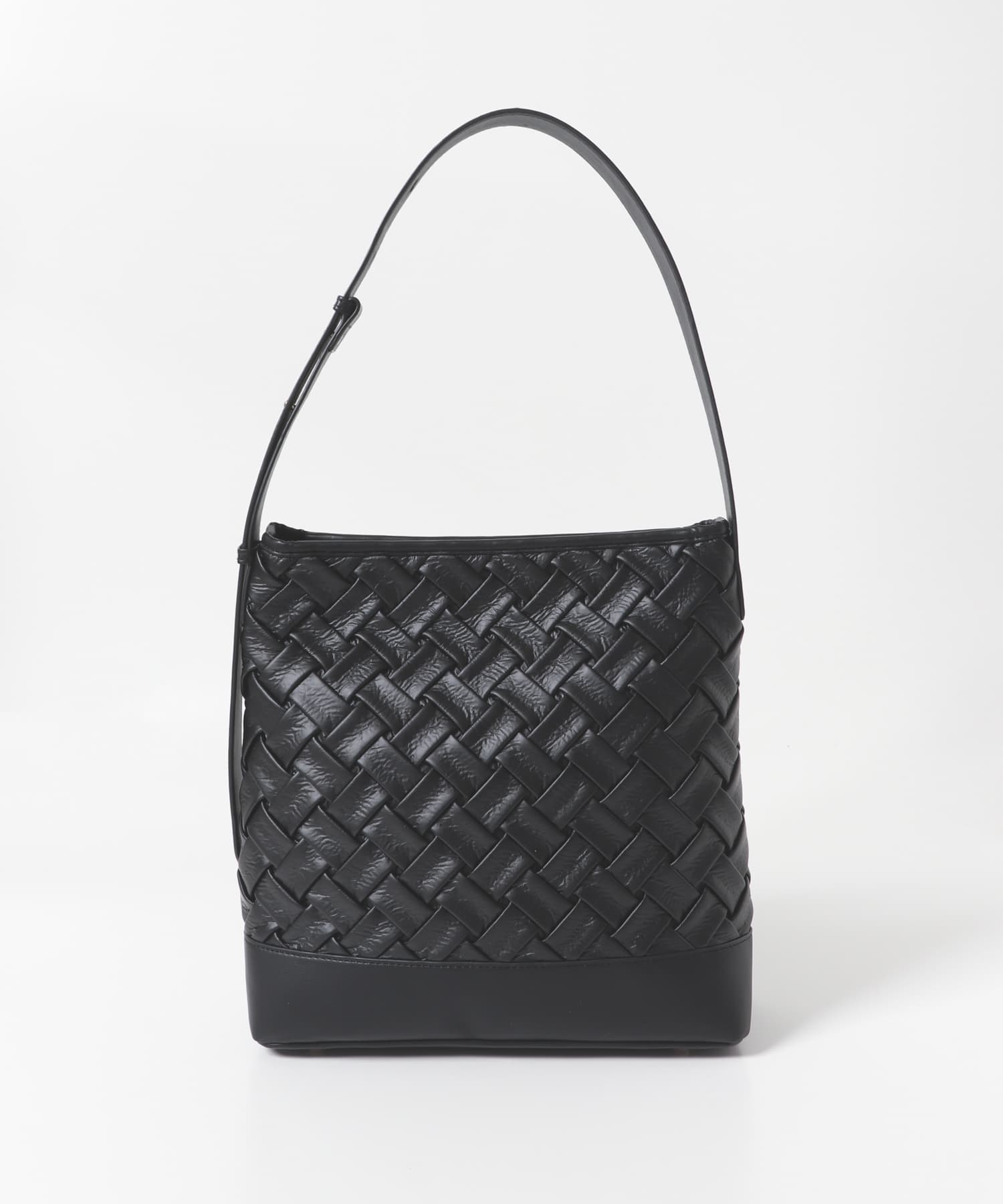 メッシュライクワンハンドルトートバッグ BLACK one