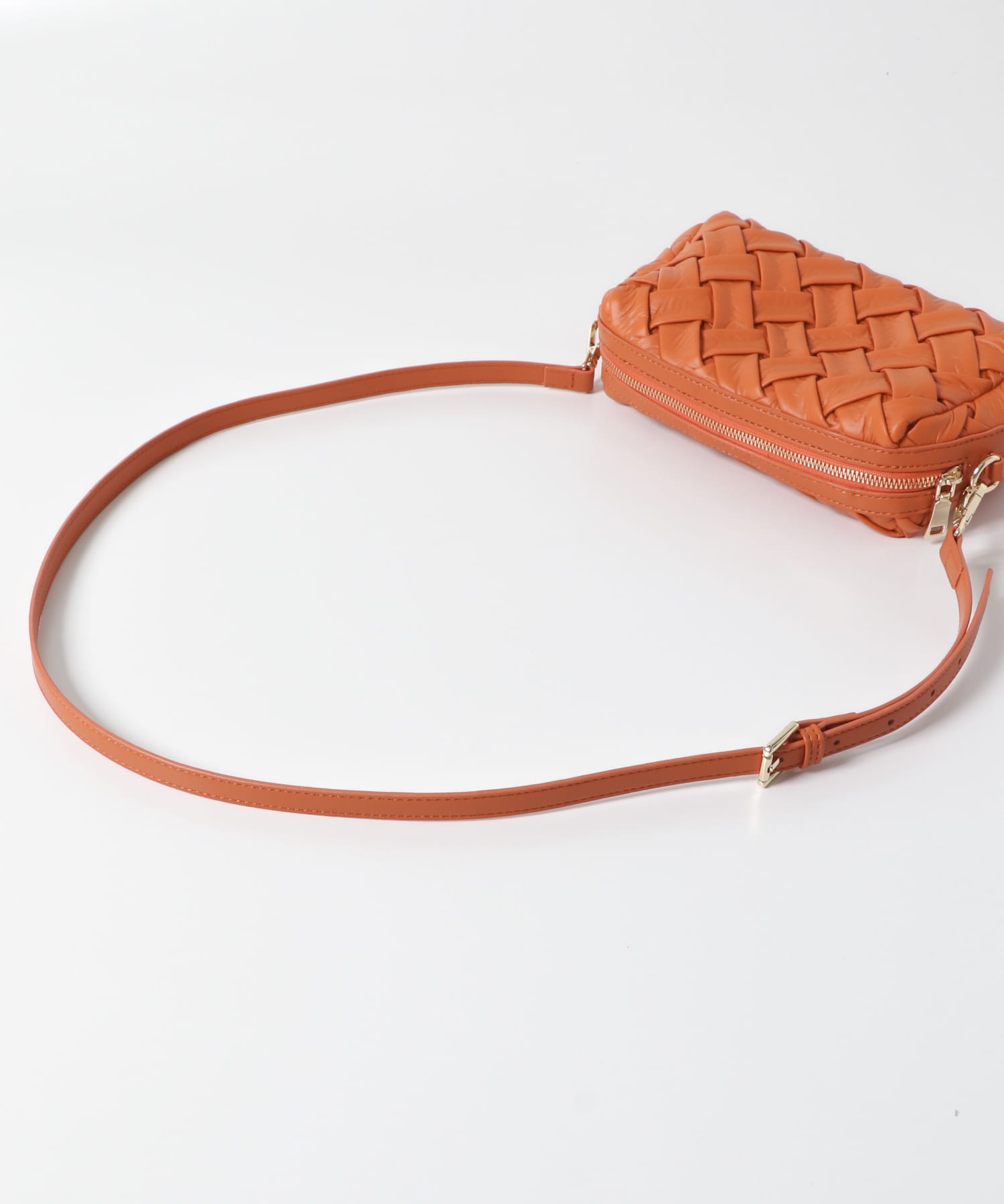 メッシュライクショルダーバッグ ORANGE one