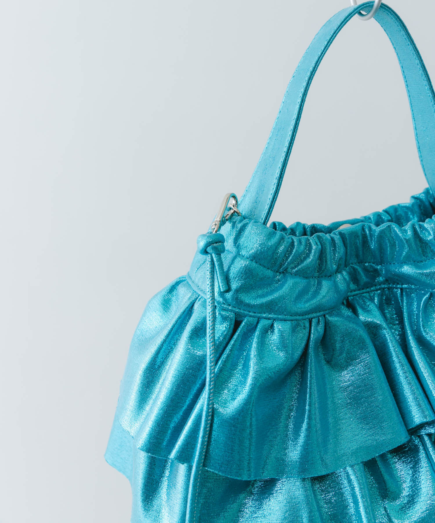 フリルメタリックミニバッグ SAX one