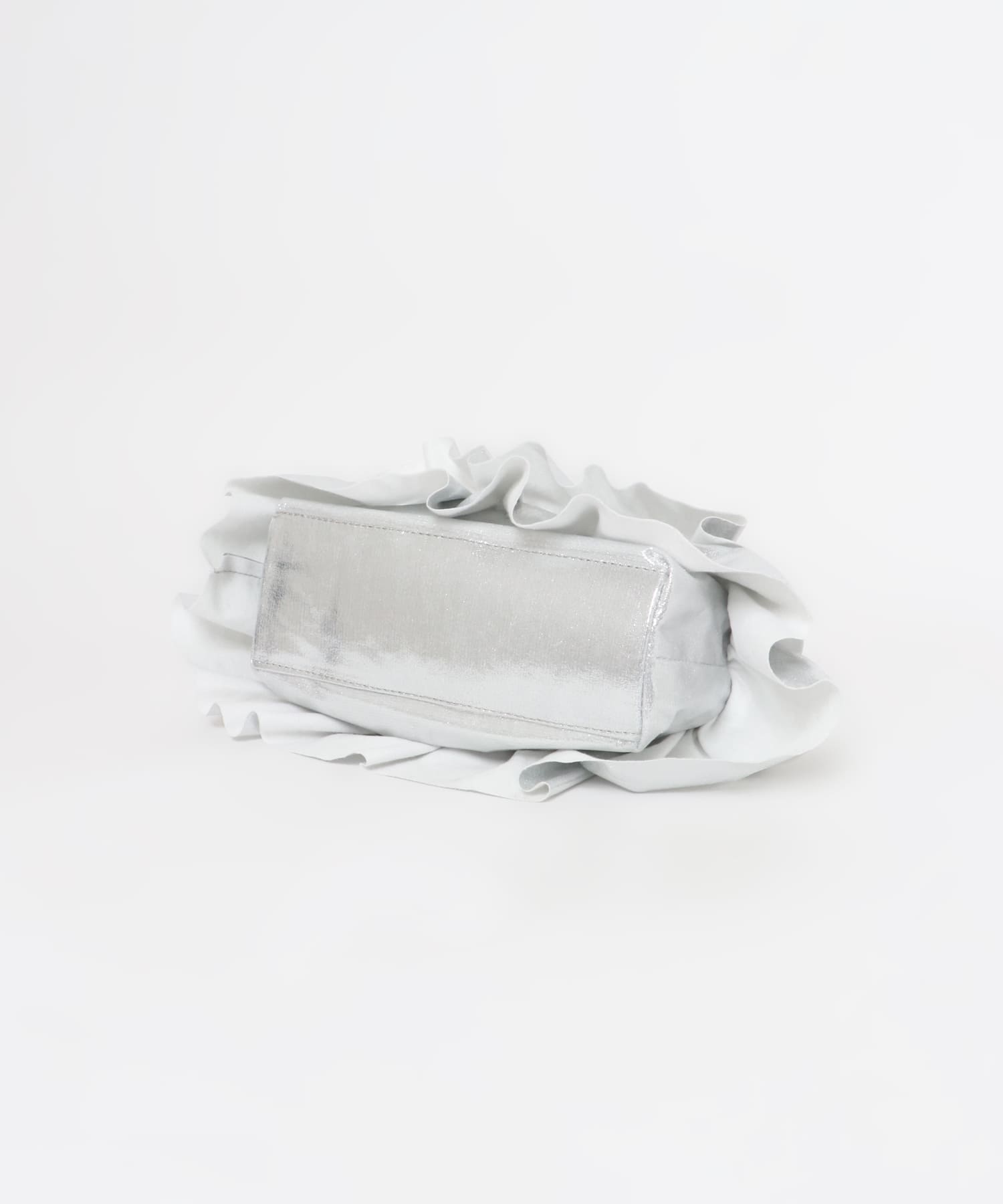 フリルメタリックミニバッグ SILVER one