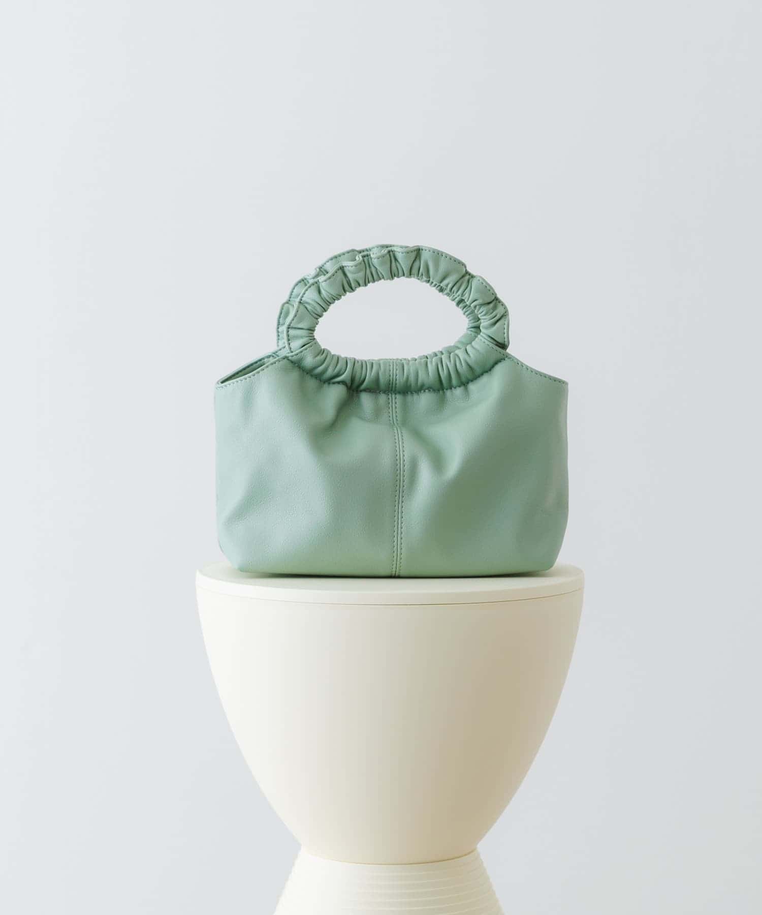ギャザーハンドルバッグ MINT one