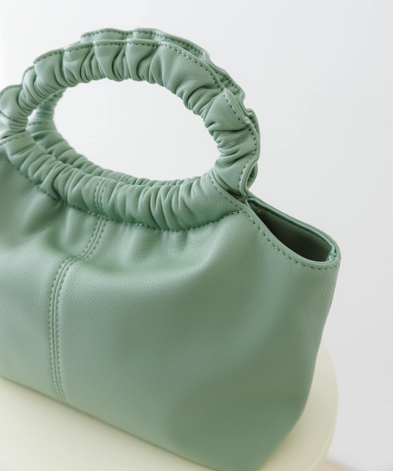 ギャザーハンドルバッグ MINT one