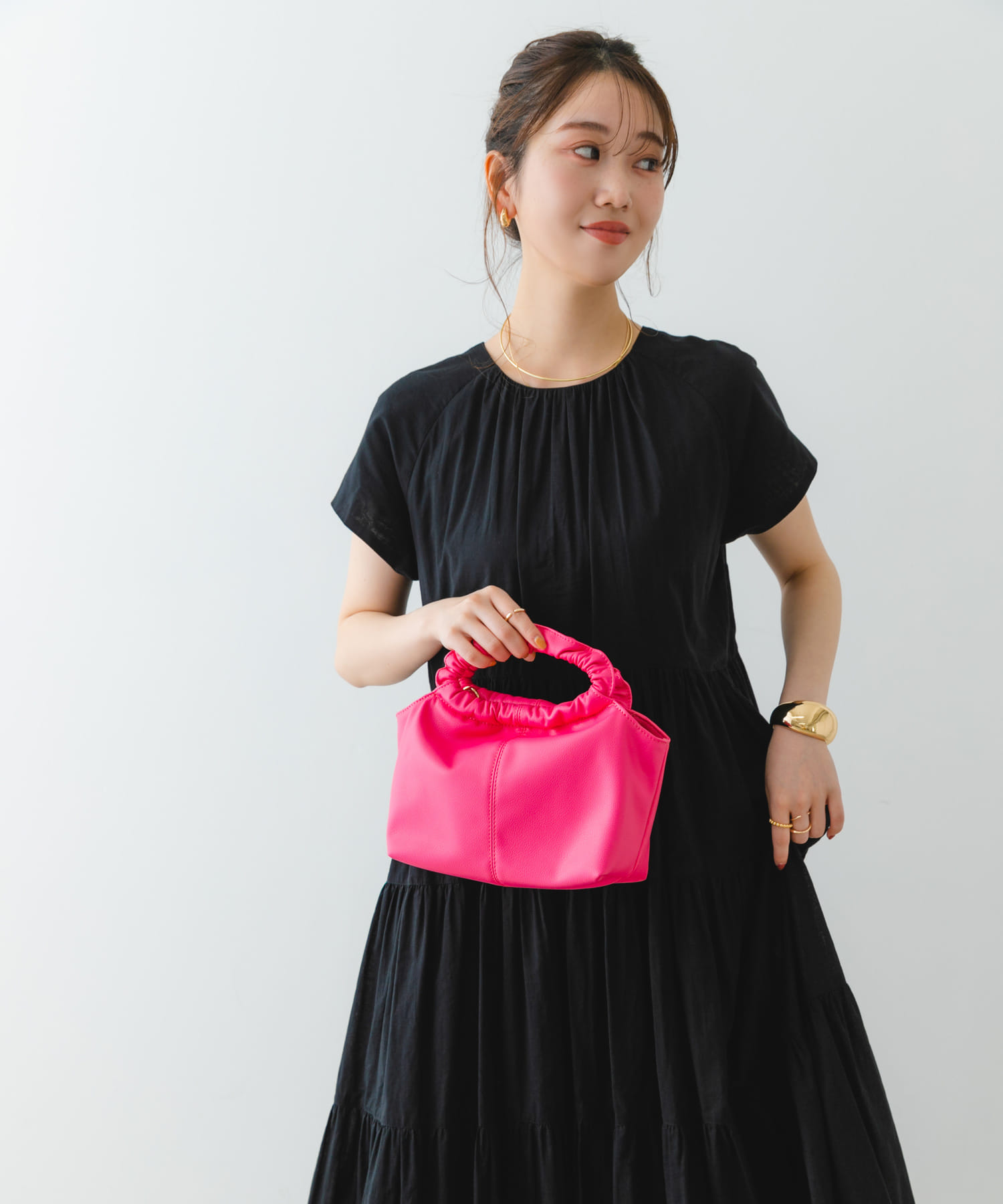 ギャザーハンドルバッグ MAGENDA PK one