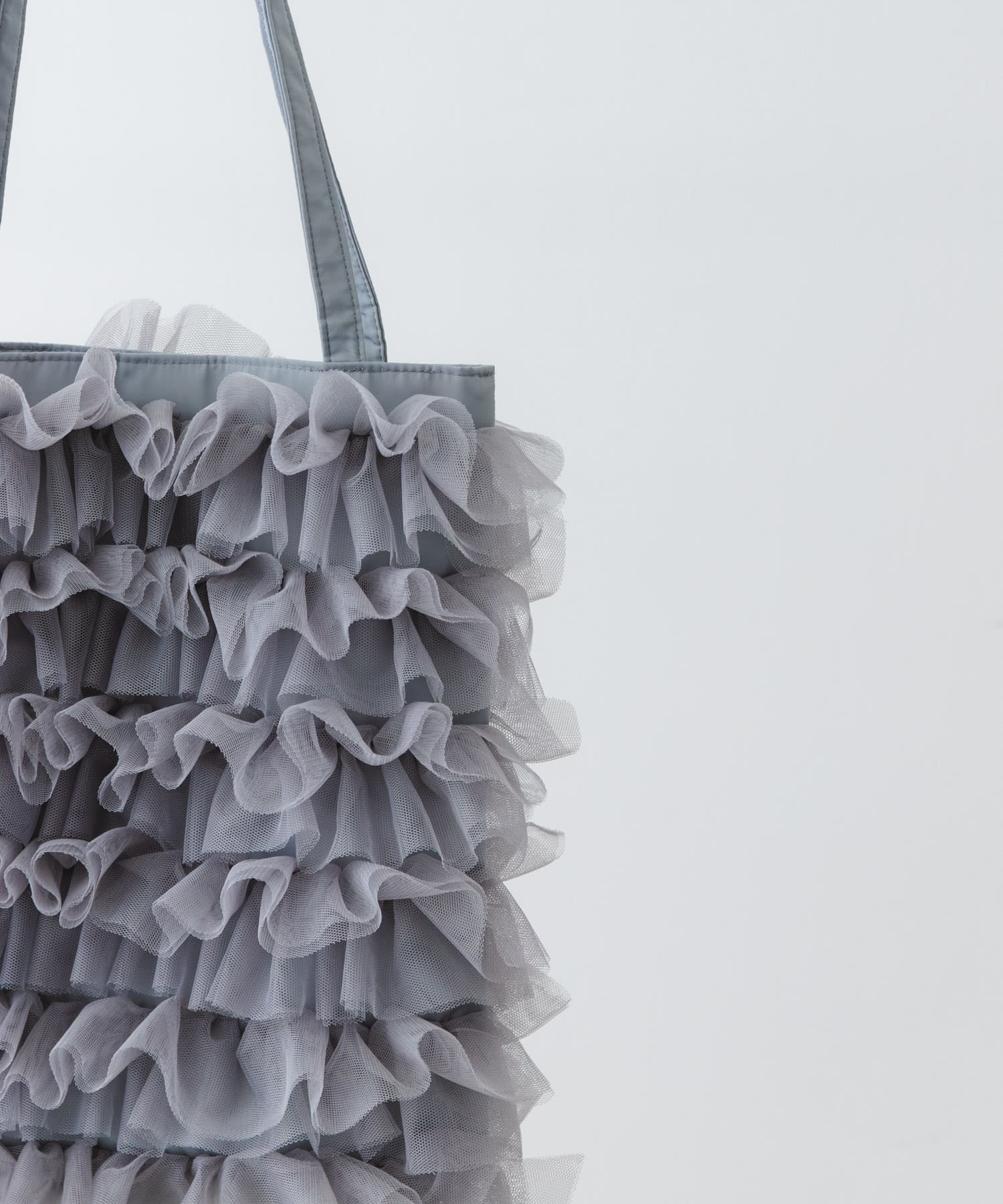 チュールトートバッグ GRAY one
