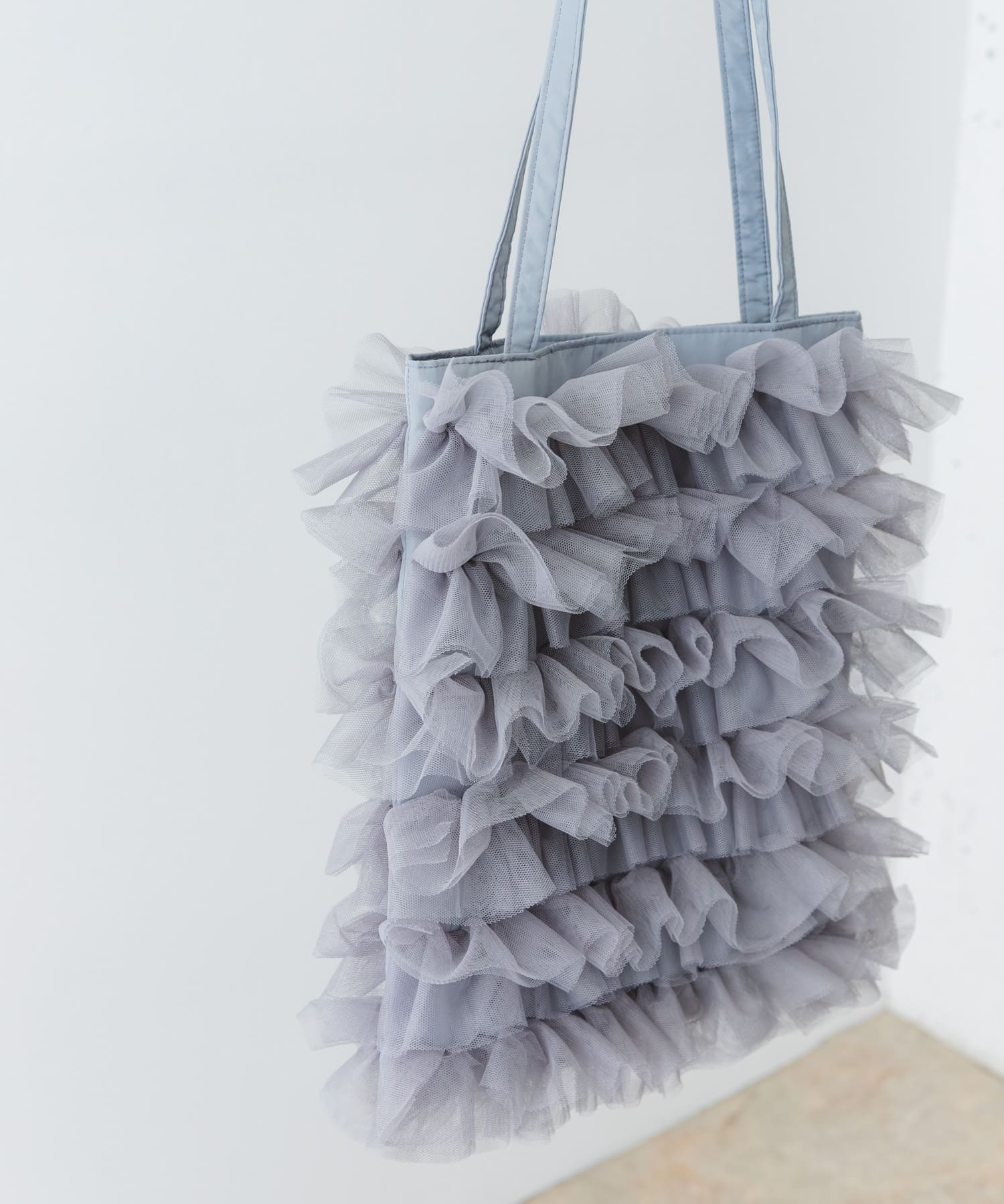 チュールトートバッグ GRAY one