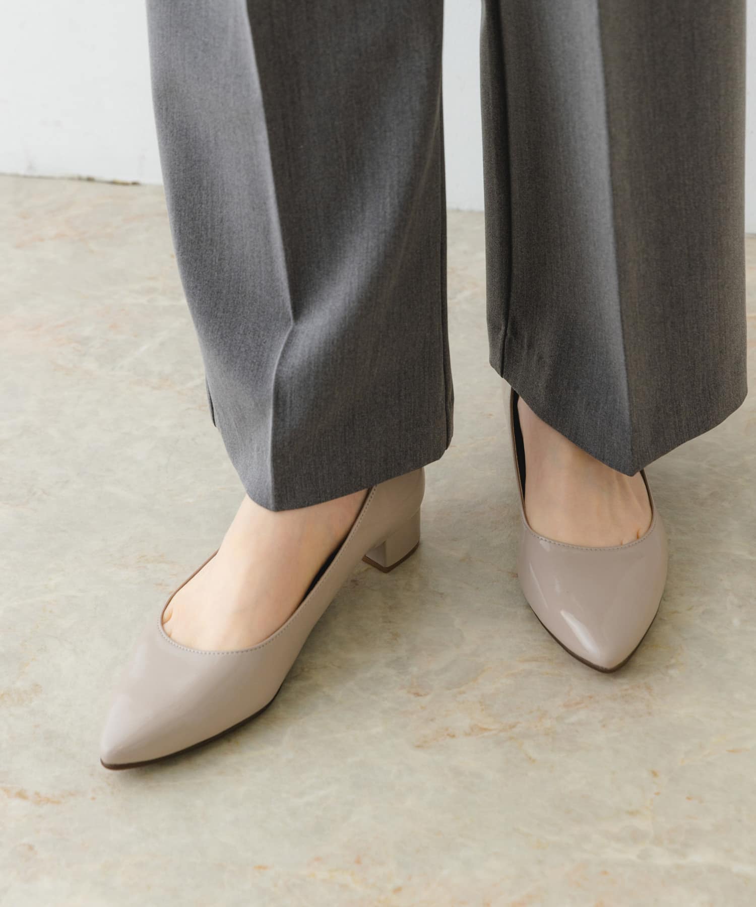 『MADE IN JAPAN』3.5cmポインテッドパンプス BEIGE 36