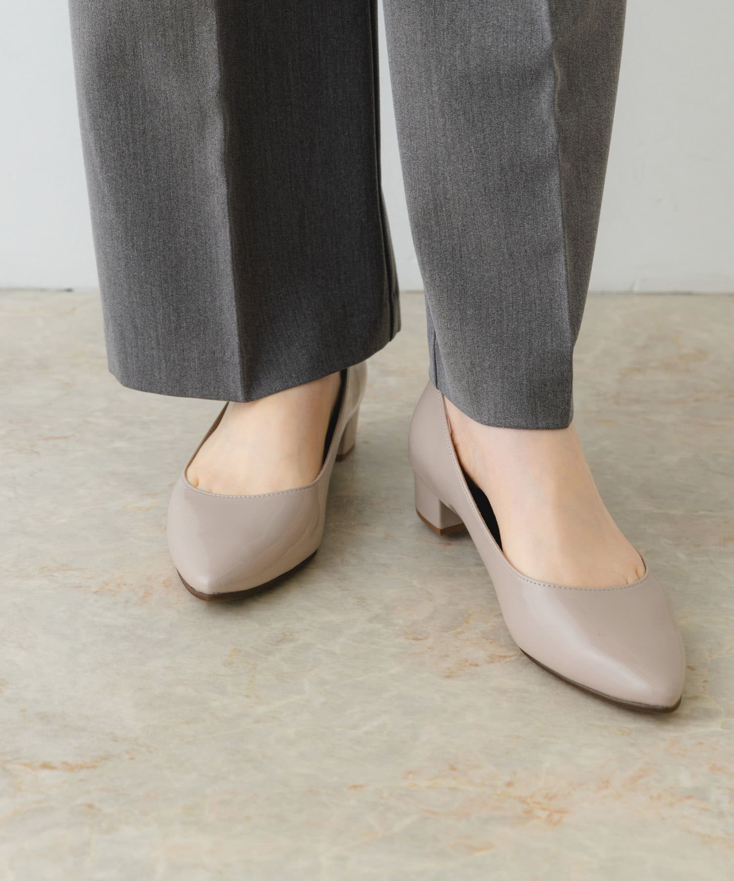 『MADE IN JAPAN』3.5cmポインテッドパンプス BEIGE 37