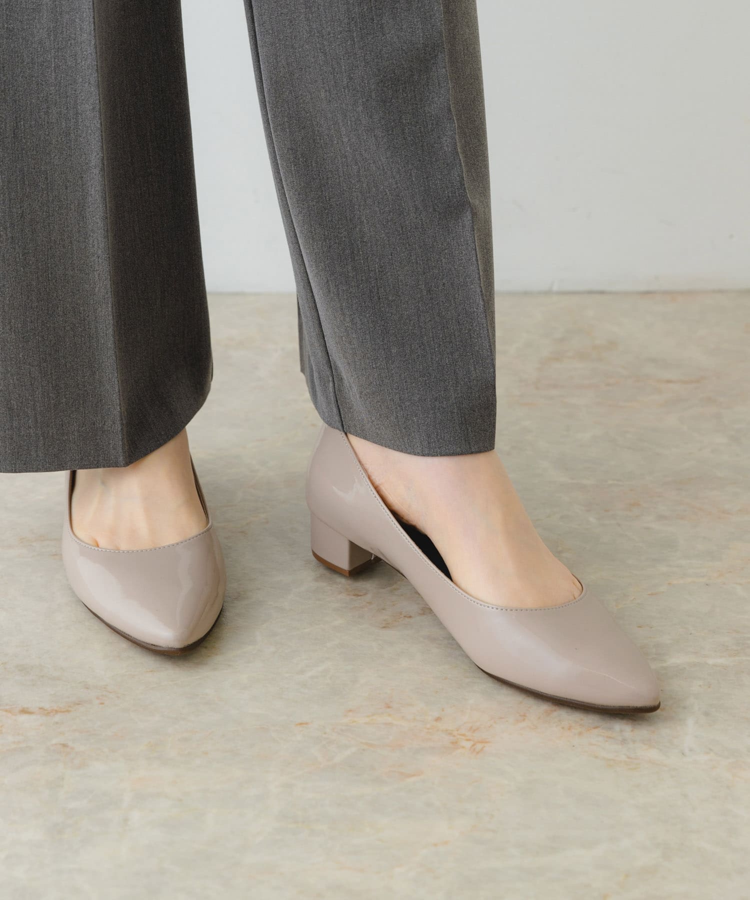 『MADE IN JAPAN』3.5cmポインテッドパンプス BEIGE 37