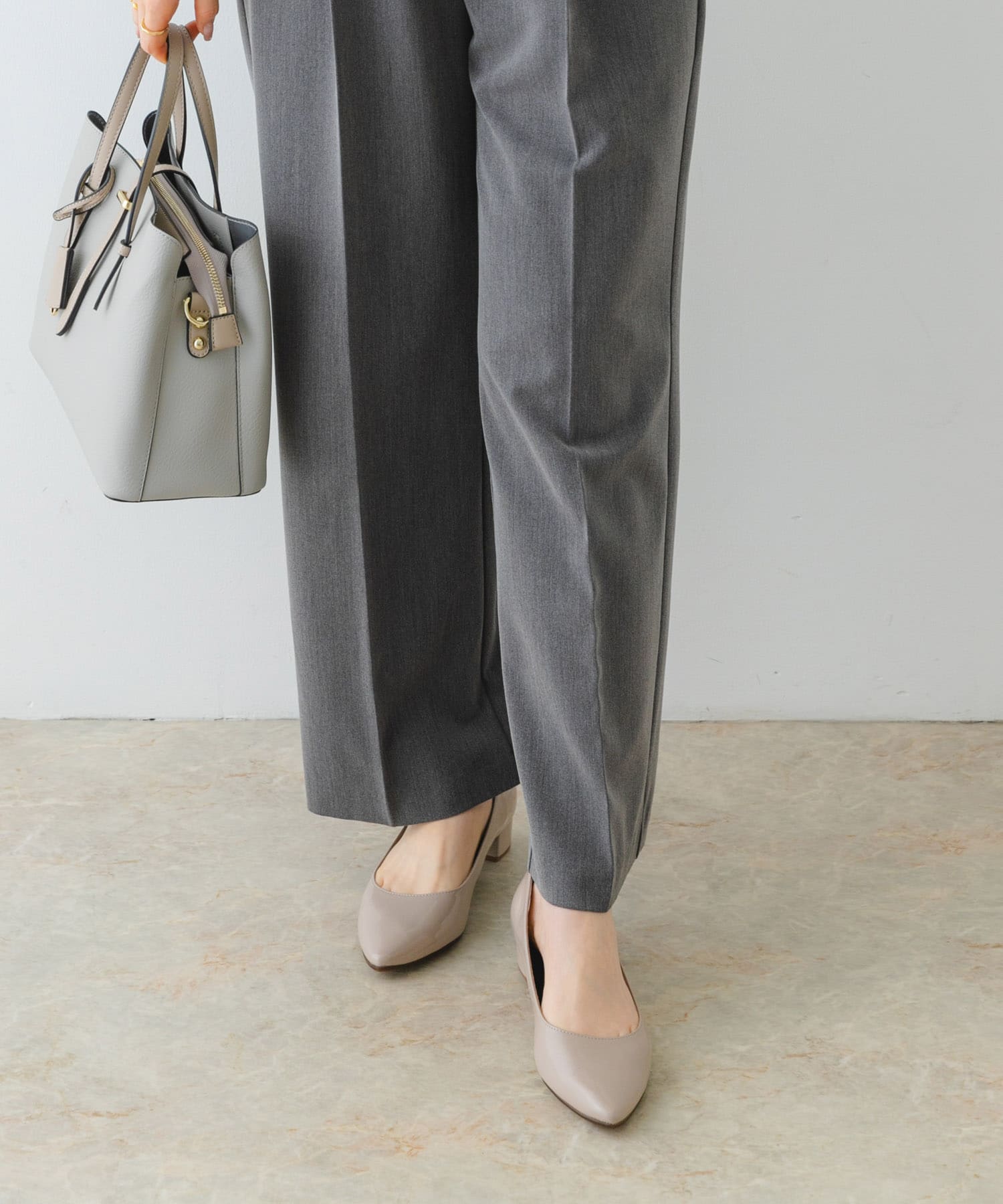 『MADE IN JAPAN』3.5cmポインテッドパンプス BEIGE 37