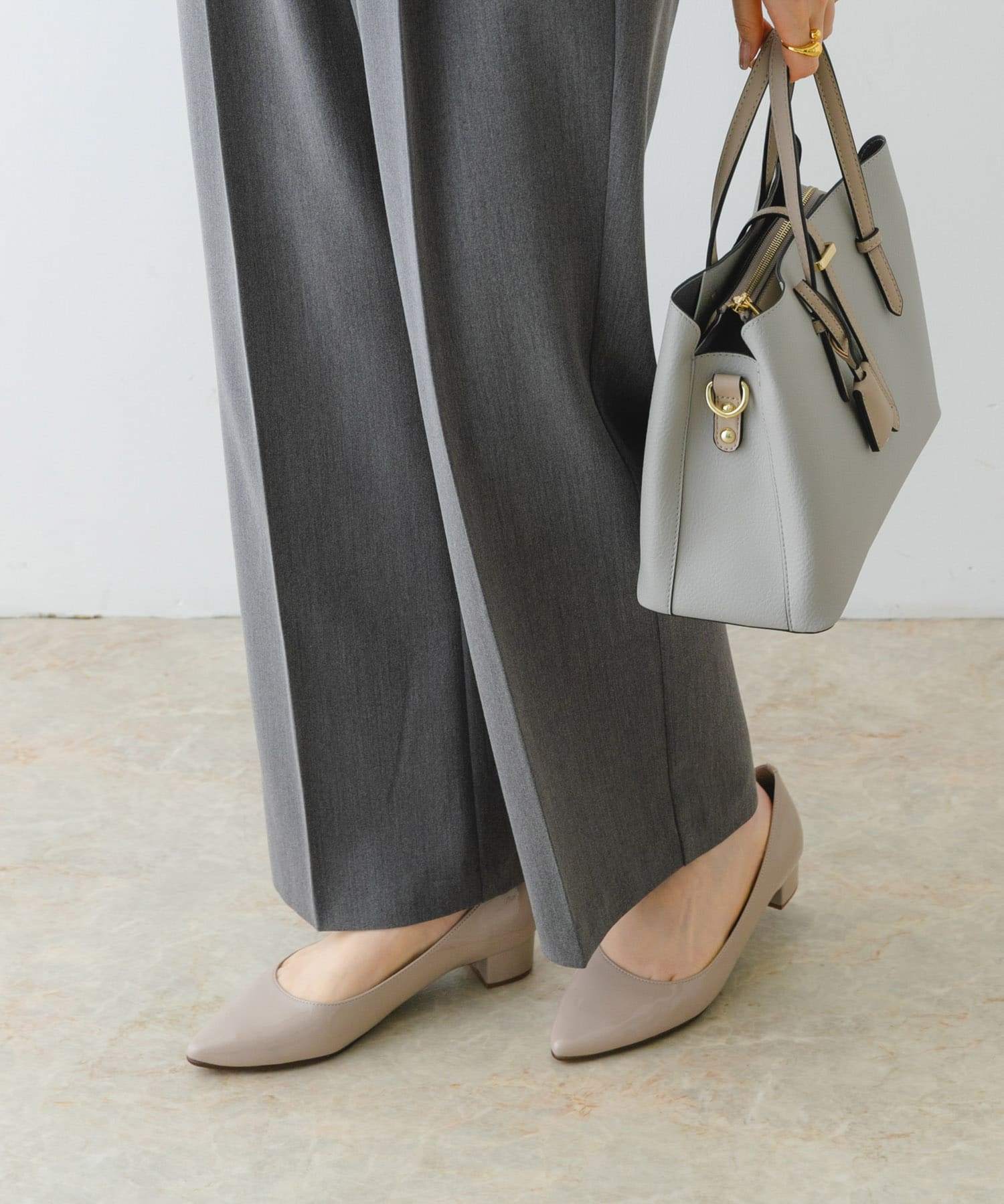 『MADE IN JAPAN』3.5cmポインテッドパンプス BEIGE 37