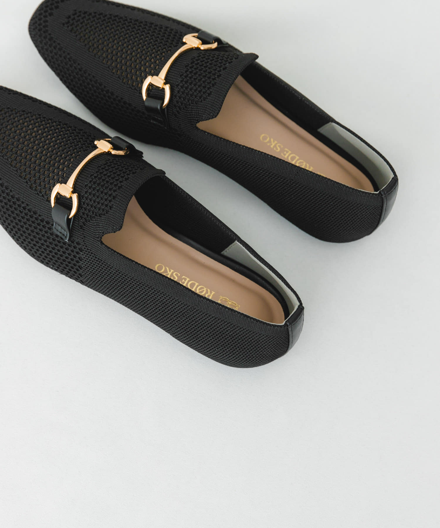 ビット付ニットローファー BLACK 36