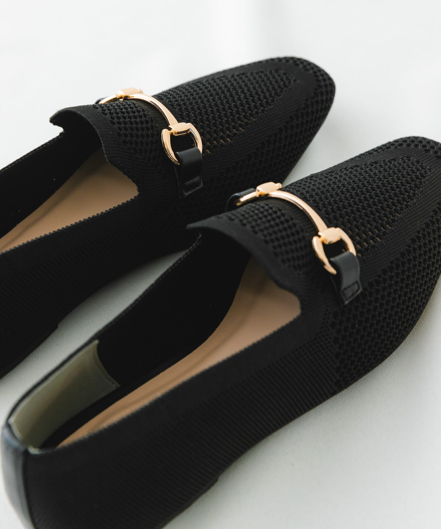 ビット付ニットローファー BLACK 36