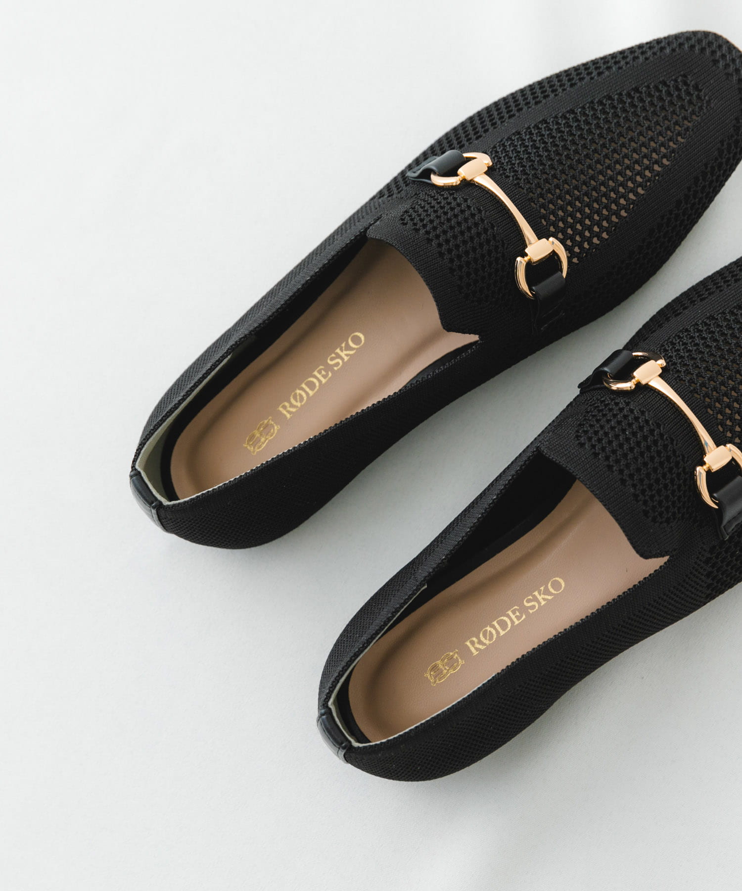 ビット付ニットローファー BLACK 36