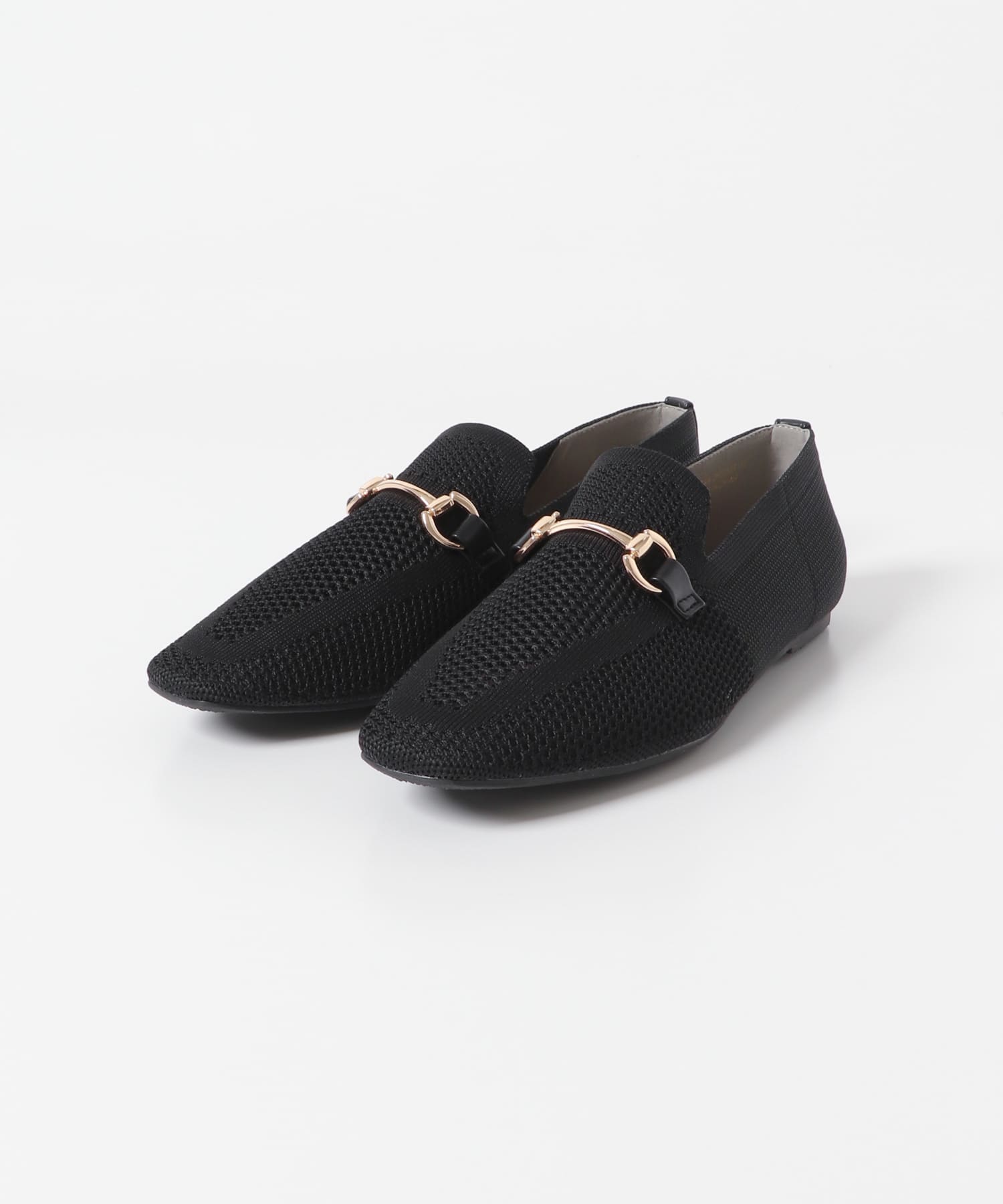 ビット付ニットローファー BLACK 36