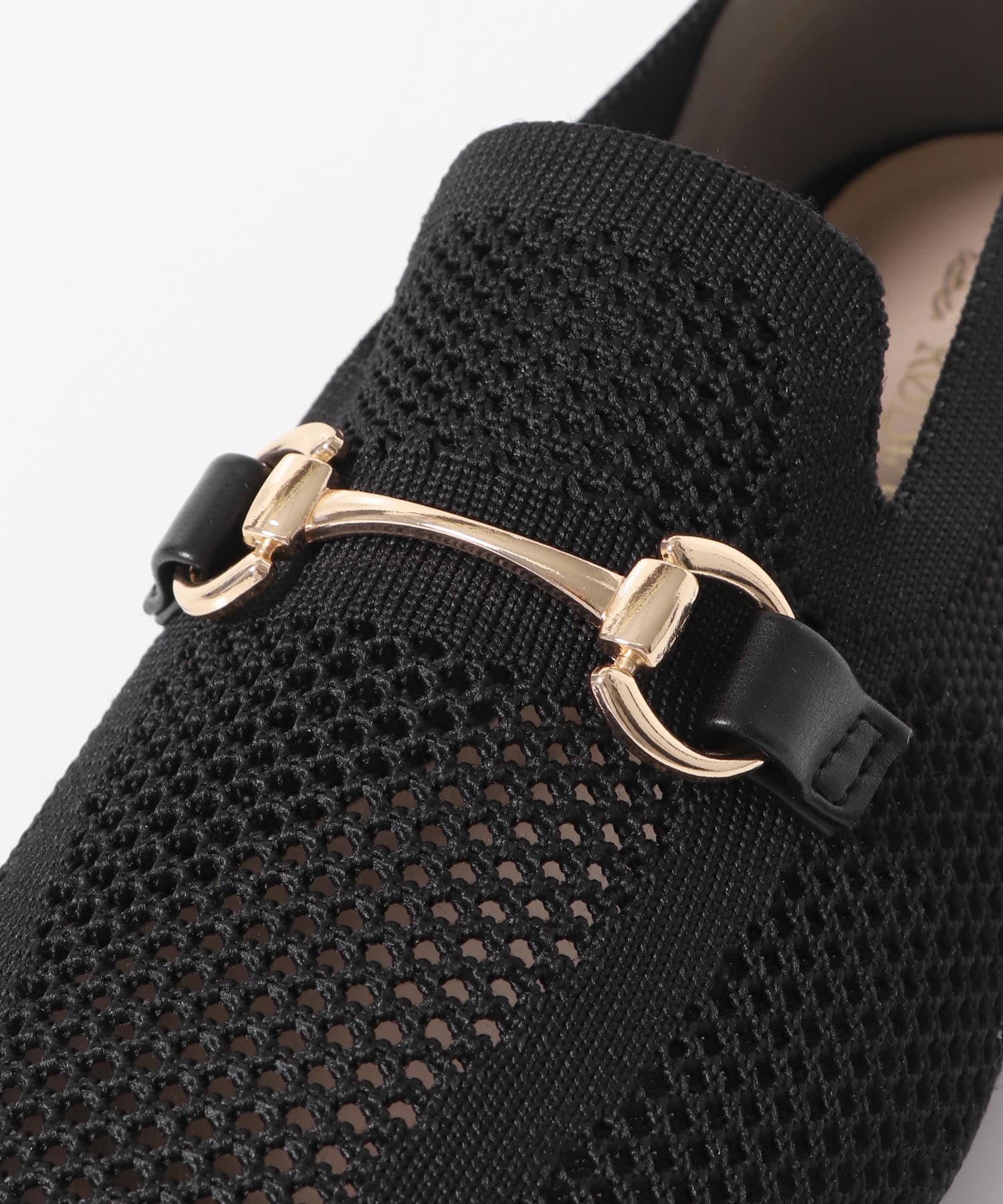 ビット付ニットローファー BLACK 36
