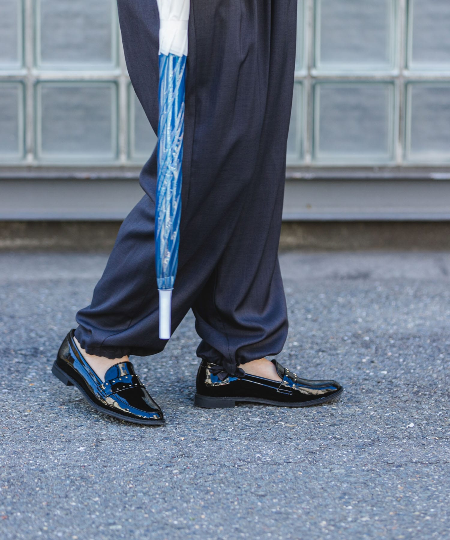 『MADE IN JAPAN』ウォータープルーフスタッズローファー BLACK 36