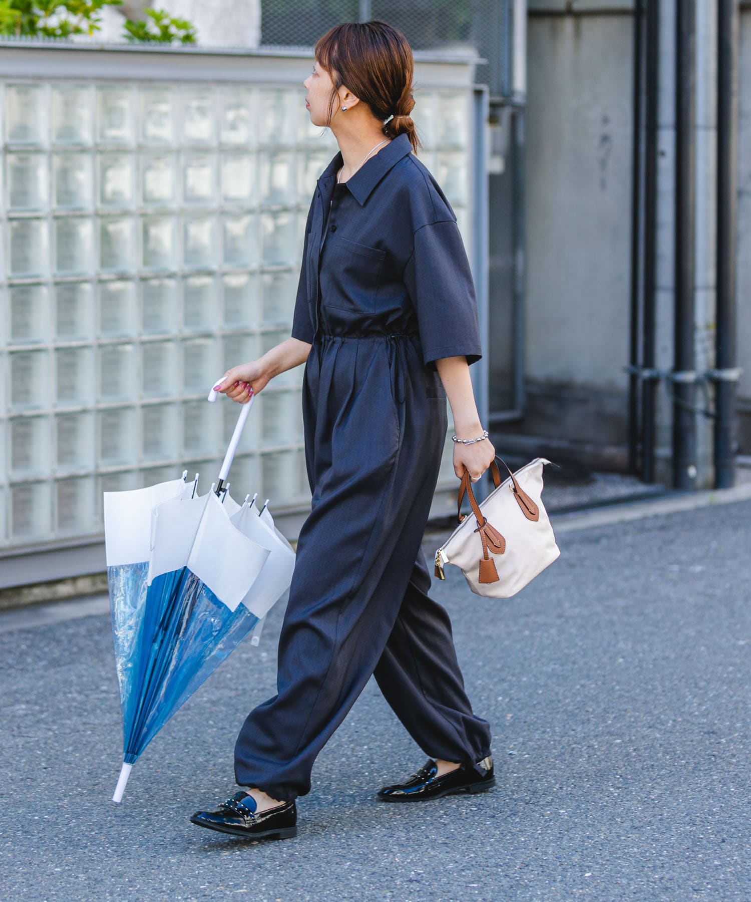 『MADE IN JAPAN』ウォータープルーフスタッズローファー BLACK 36