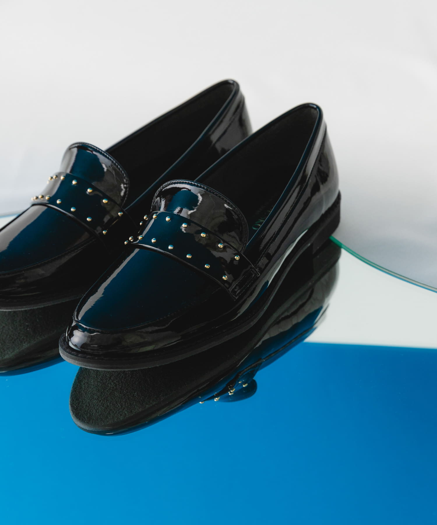 『MADE IN JAPAN』ウォータープルーフスタッズローファー BLACK 37