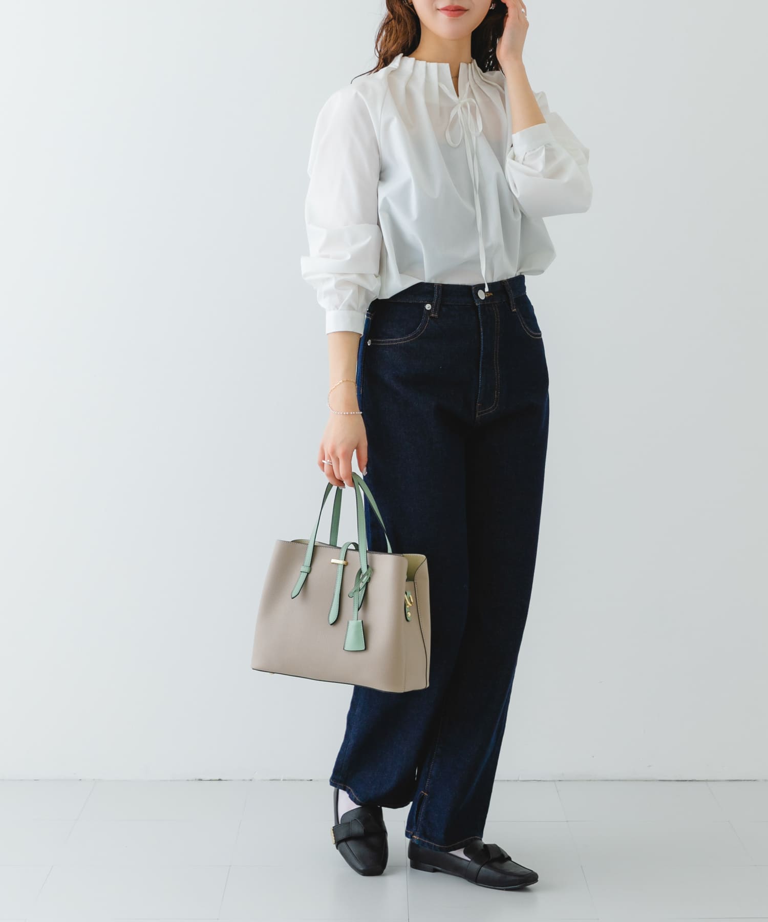 『MADE IN JAPAN』スクエアトゥリボンローファー BLACK 37