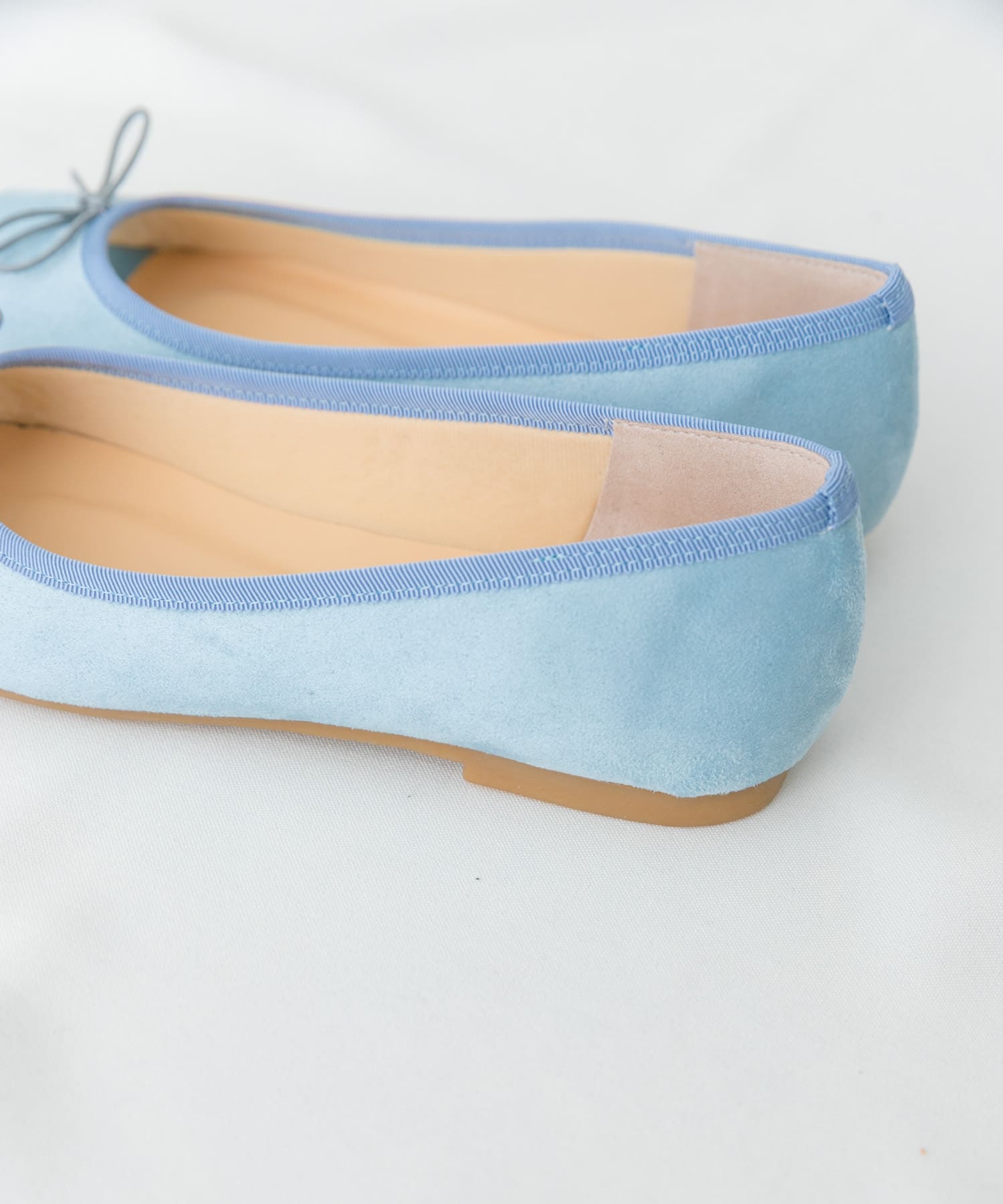 『MADE IN JAPAN』オープントゥリボンパンプス SAX 36