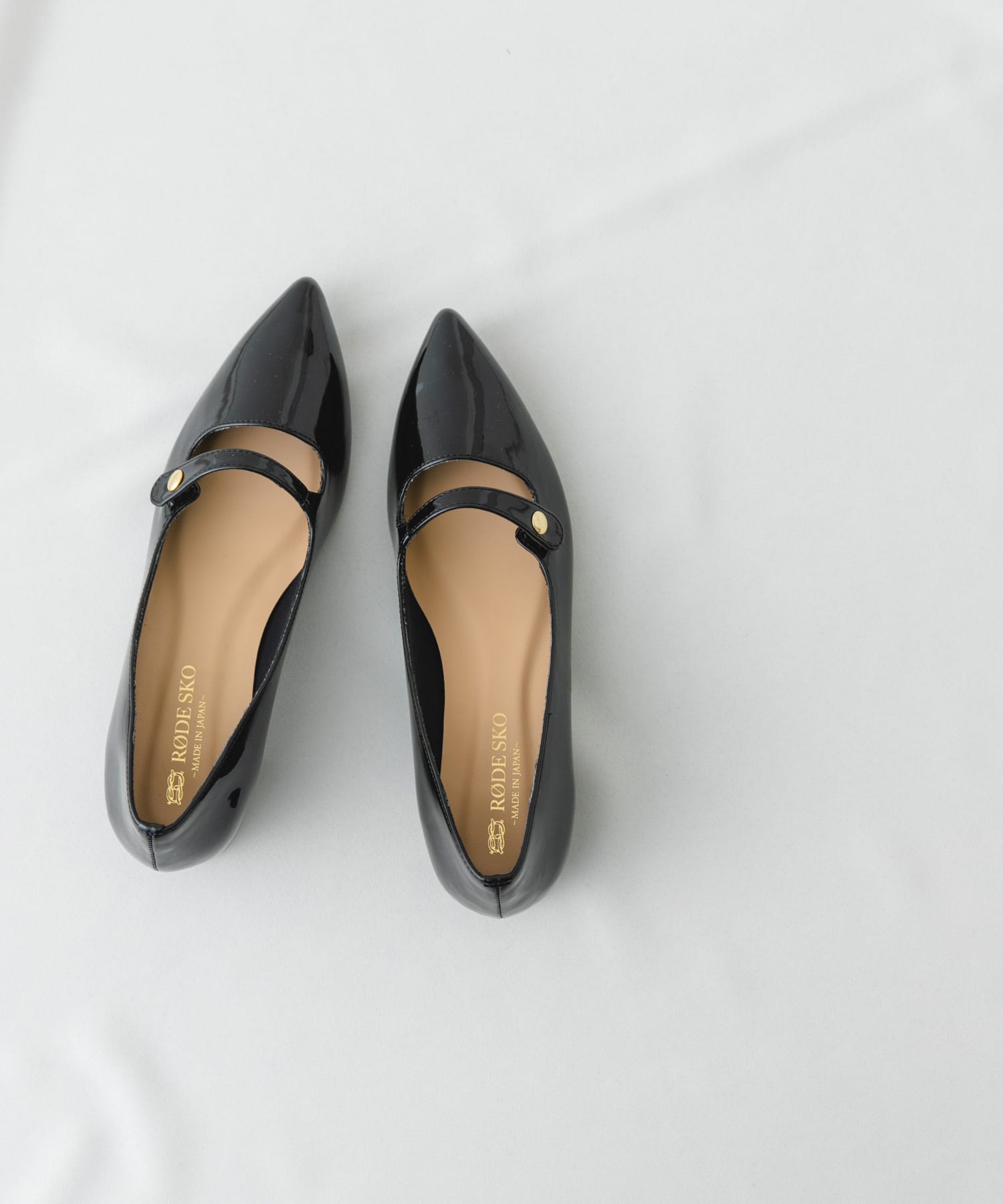 ポインテッドストラップパンプス BLACK 36