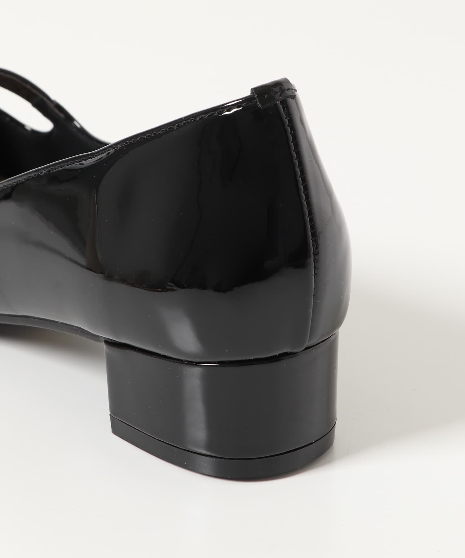 ポインテッドストラップパンプス BLACK 36