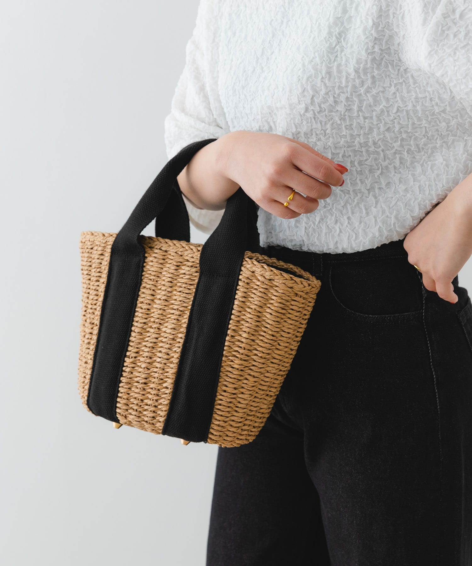 ナチュラルカゴバッグ BEIGE one