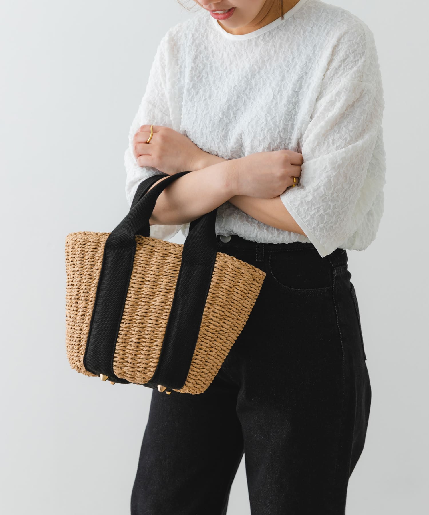 ナチュラルカゴバッグ BEIGE one